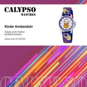 CALYPSO WATCHES Quarzuhr Calypso Kinder Uhr Analog Outdoor, Kinder Armbanduhr rund, Kunststoffarmband blau, Outdoor