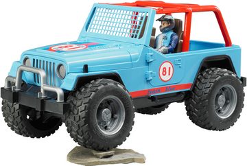 Bruder® Spielzeug-Auto Jeep Cross Country Racer blau 30 cm mit Rennfahrer (02541), Made in Europe