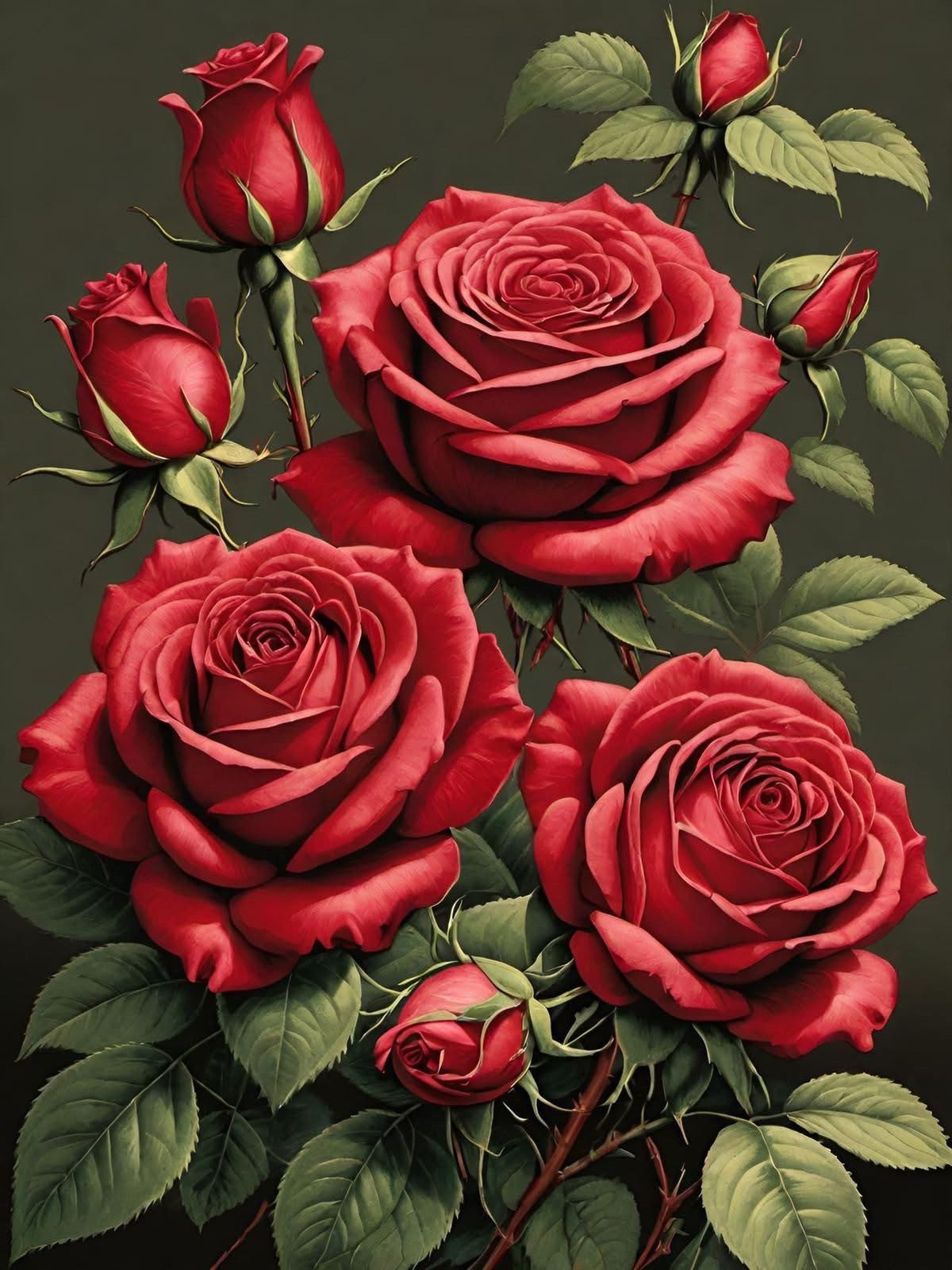 Rötting Design Malen nach Zahlen Diamond Painting Set 5D DIY - Blumen Motive Bastelsets (Komplett-Set), Diamond Painting Vollbild, Vollständiges Zubehörpaket