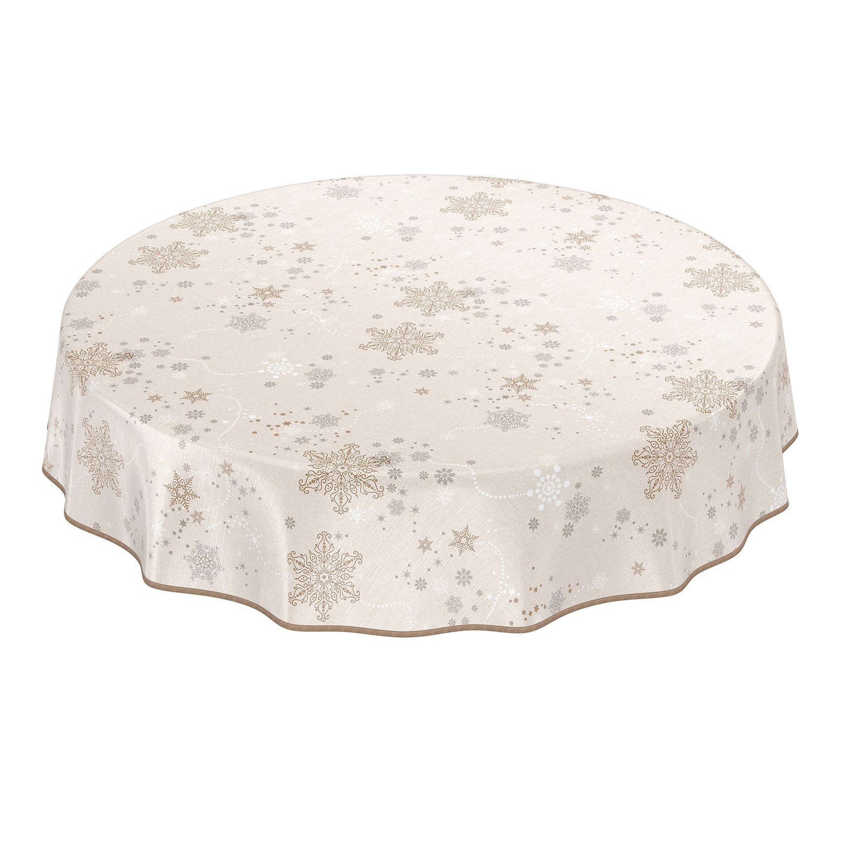 ANRO Tischdecke Wachstuch 2.0 abwaschbar (Einzelstück 1-tlg), Geprägt Rund günstig online kaufen