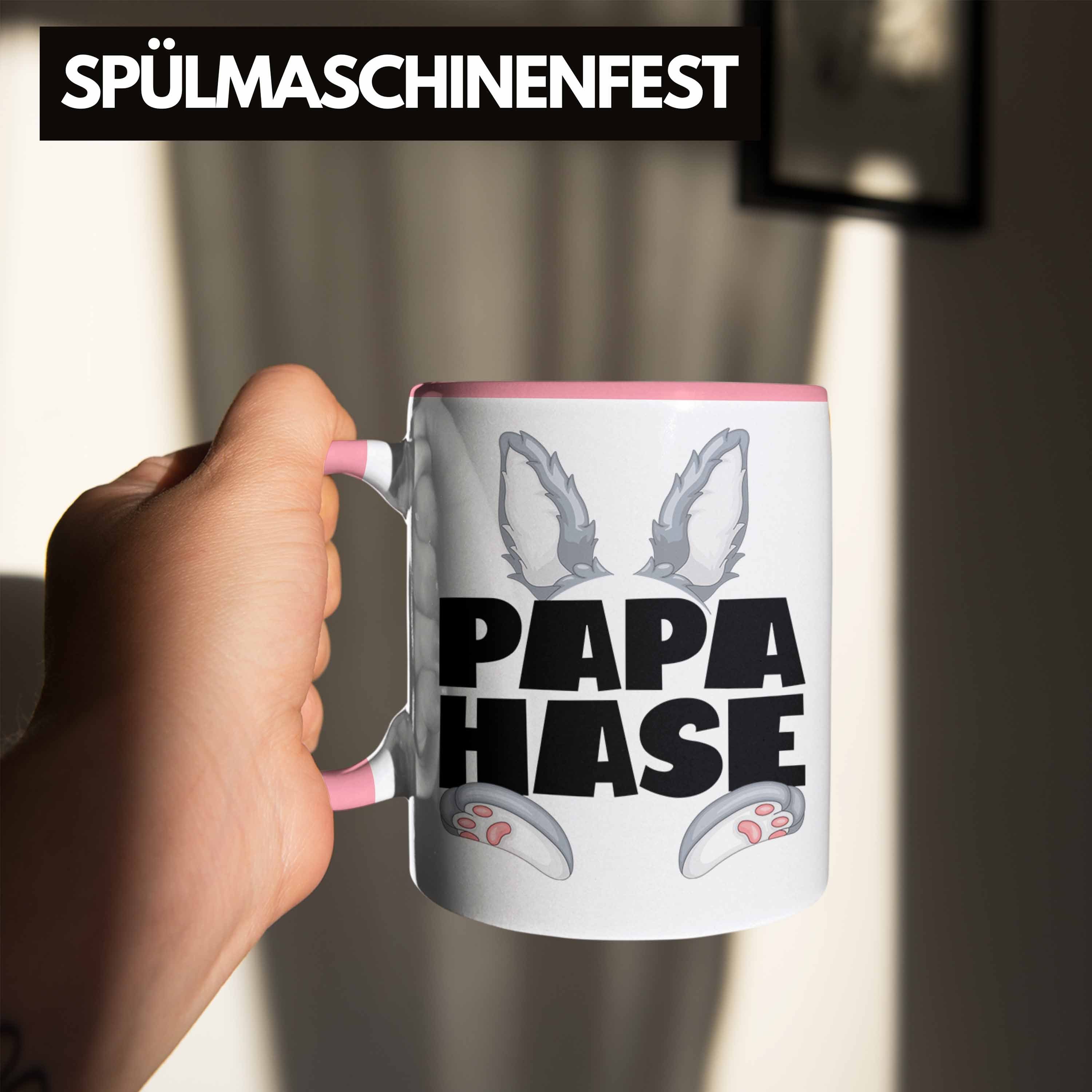 Be Geschenk Tasse für Rosa Hasen-Vater Hase Geschenkidee Tasse Papa Kaffee-Becher Trendation