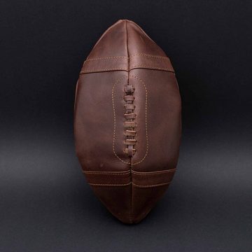 Thumbs Up Kulturbeutel Echtleder -Kulturbeutel "American Football", Vintage Design