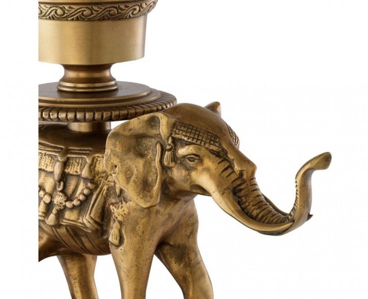 Padrino Elefant Sockel Messing Luxus Kerzenhalter mit Accessoires Casa Granit Luxus Finish Kerzenhalter Hotel -