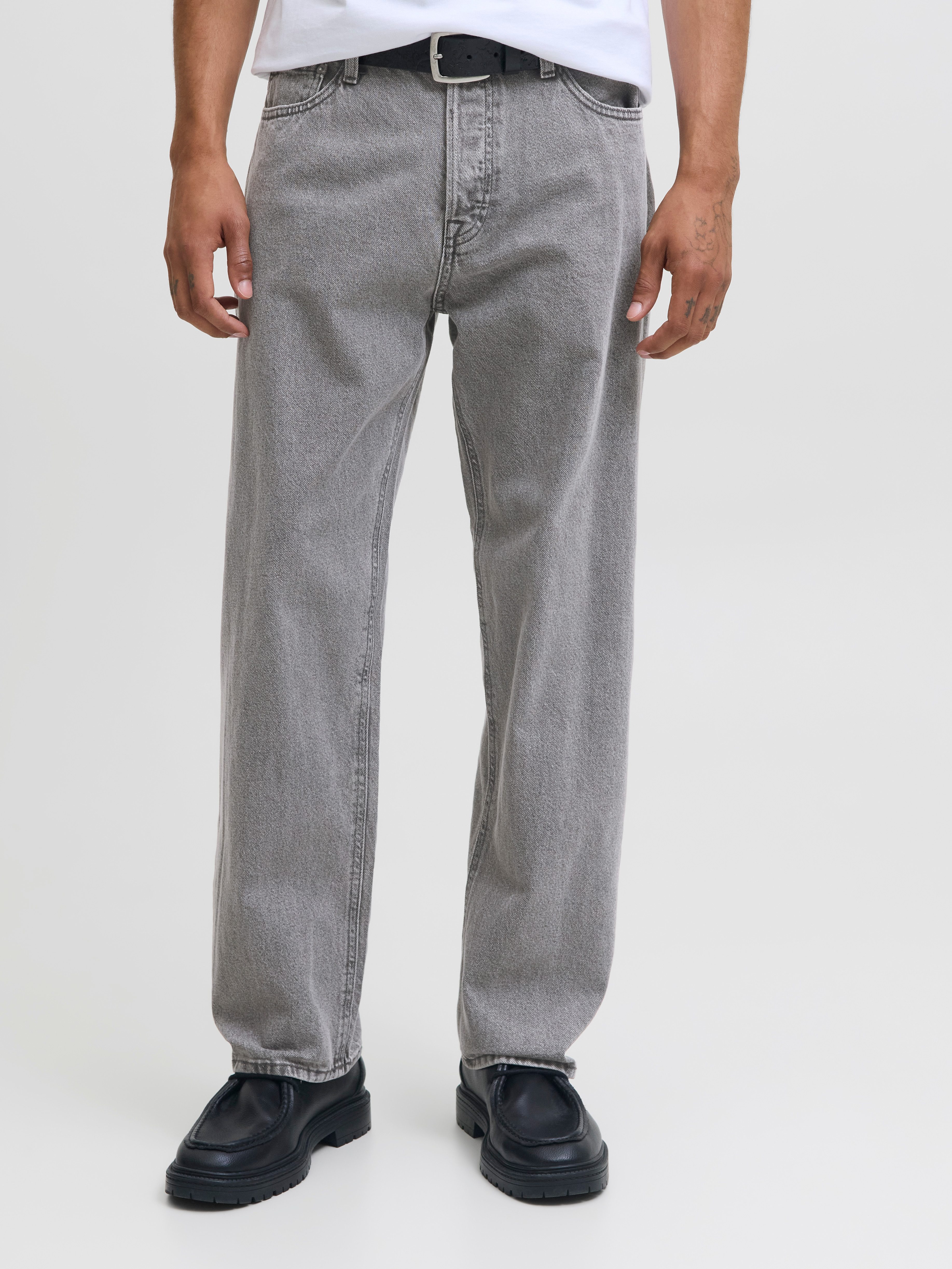 Jack & Jones Relax-fit-Jeans JJIEDDIE mit hoher Taille und lockerer Passform Baumwolle, relaxed fit