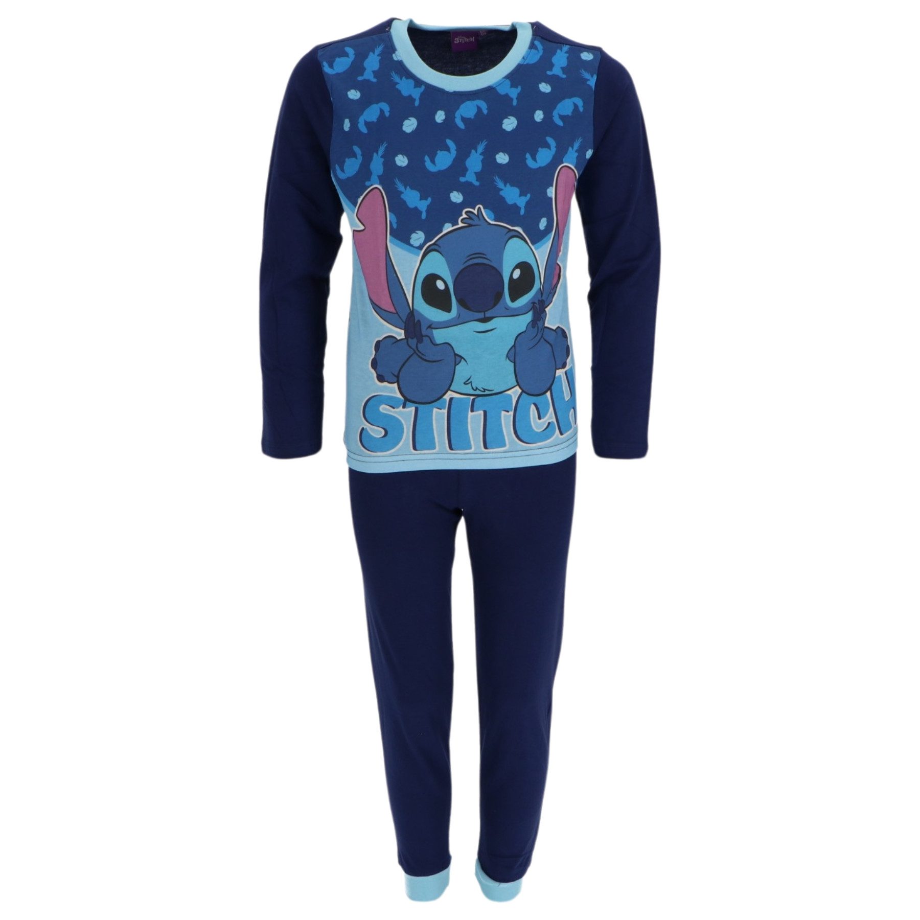 Lilo & Stitch Pyjama Kinder Schlafanzug Langarm Zweiteiler aus Baumwolle (2 tlg)