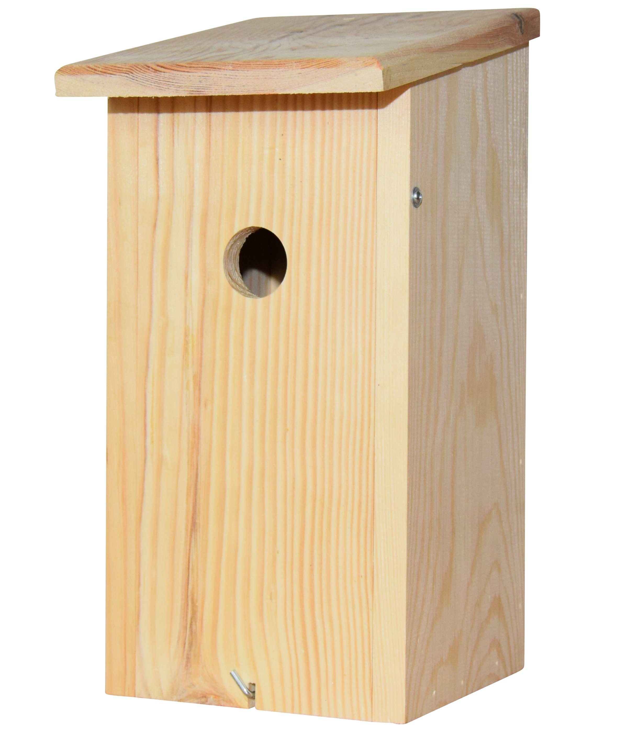 Dehner Nistkasten Natura Premium Nisthöhle Birga, 16 x 32.5 x 20.5 cm, 32 mm Einflugloch, aus FSC®-zertifiziertem Kiefernholz, leicht zu reinigen