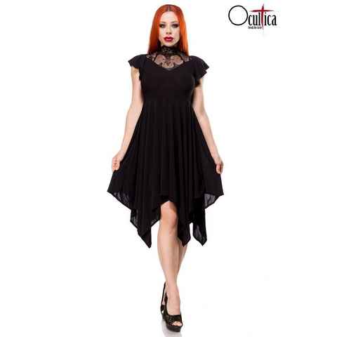 Ocultica Partykleid Ocultica - Kleid mit Spitzeneinsatz - XL -