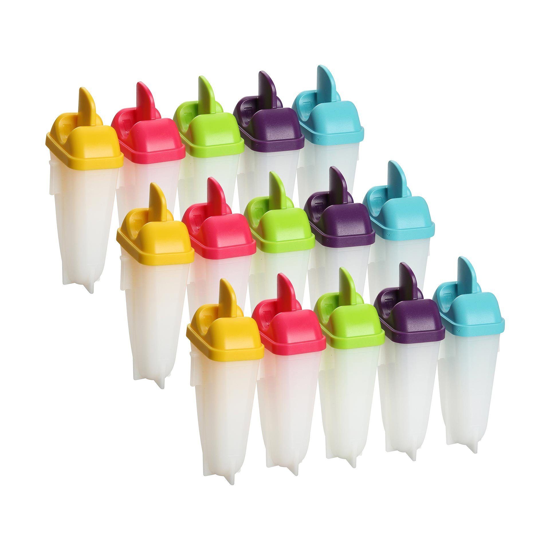FACKELMANN Eisform Stieleisformer für 15 Portionen, Selbstgemachtes Eis am Stiel, Formen