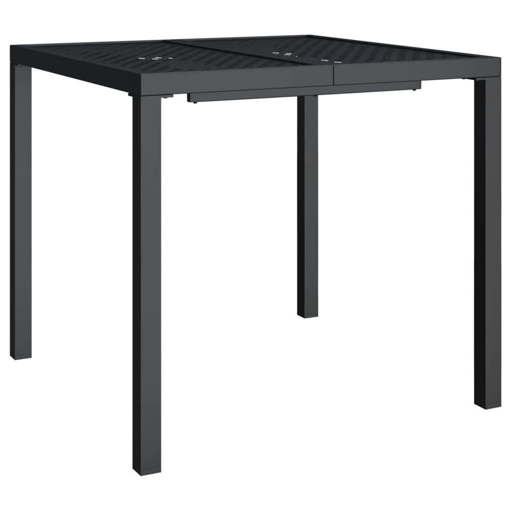 Gartentisch Gartentisch Anthrazit 80x80x72 cm Stahl