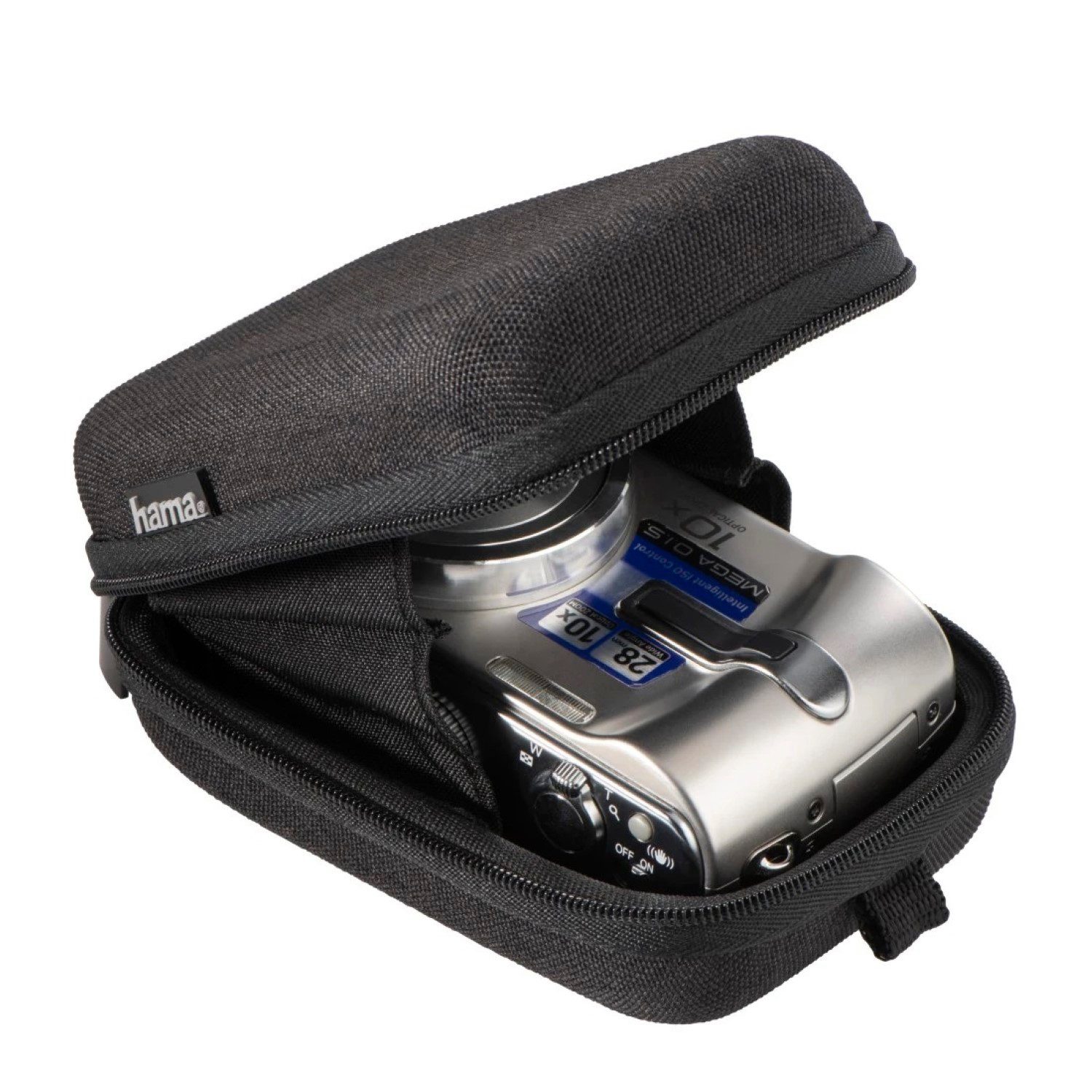 Hama Kameratasche Hardcase Ambato 60M Kamera-Tasche Schwarz, Schutz-Hülle Cover Foto-Etui Camera-Bag Gürtelschlaufe Digital-Kamera