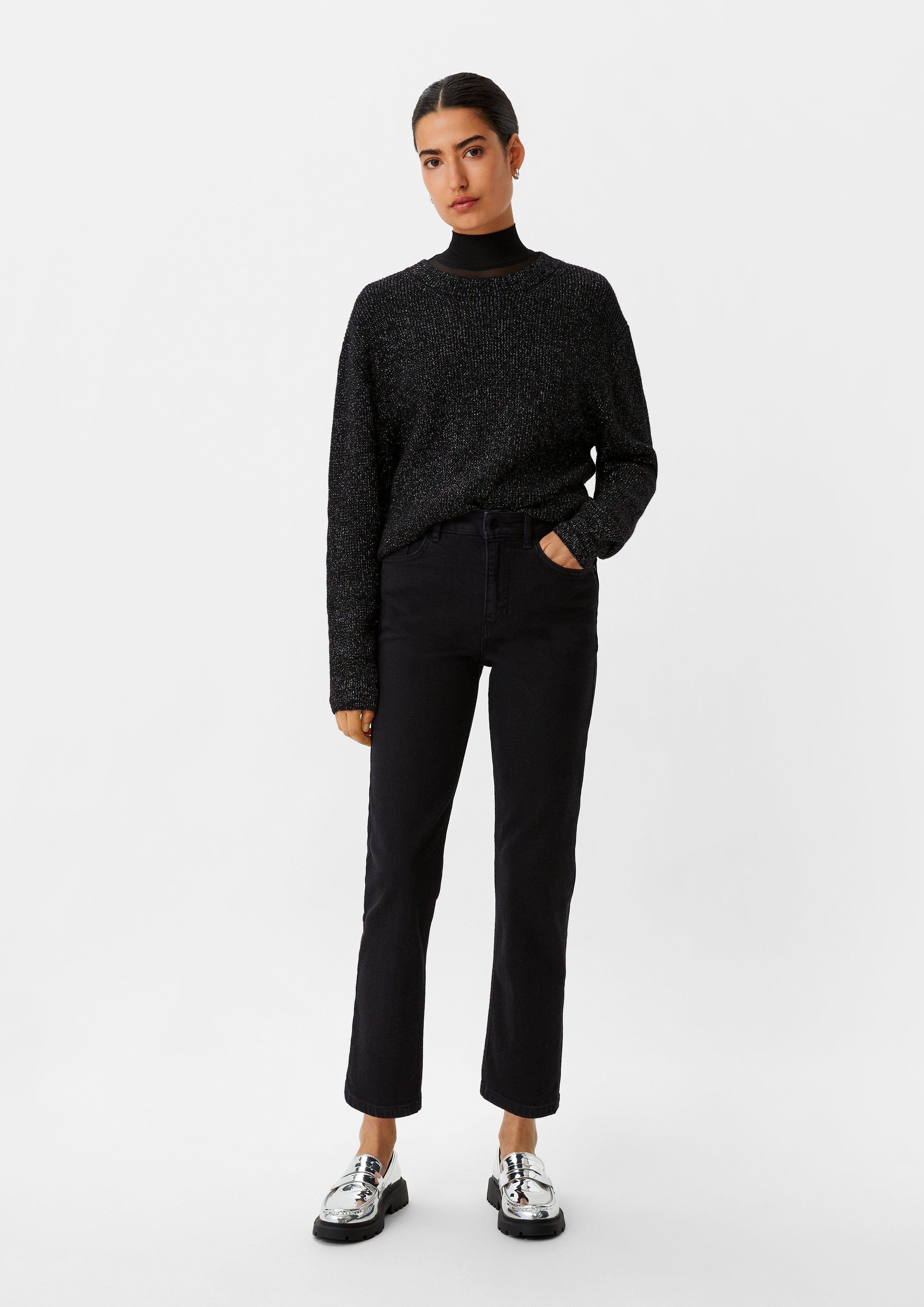 5-Pocket-Jeans High Rise-Jeans mit Straight Leg