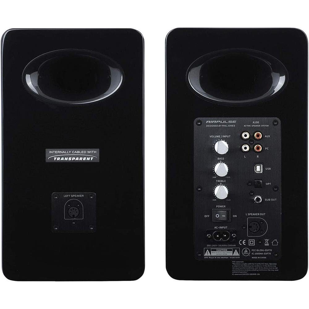 Regal-Lautsprecher AIRPULSE Fernbedienung) 2.0 (Bluetooth, für inkl. und Edifier® klarste Bändchen-Hornhochtöner W, A100 Höhen, 100 präzise