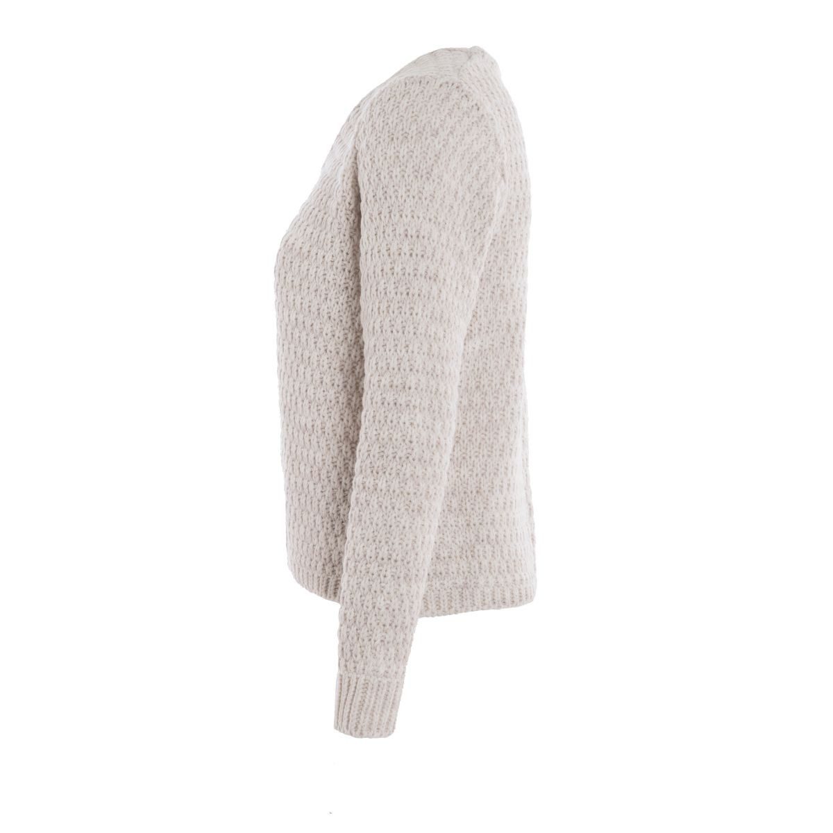 Knit Factory Strickjacke Becky Kurze Strickjacke Beige 36/38 (1-tlg) Jacke Strickjacke warme Jacke