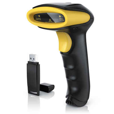 Aplic Handscanner, (Kabelloser Laser Barcode Scanner - präzises & schnelles Lesen 6 Scan-Modi / 1400mAh Akku)