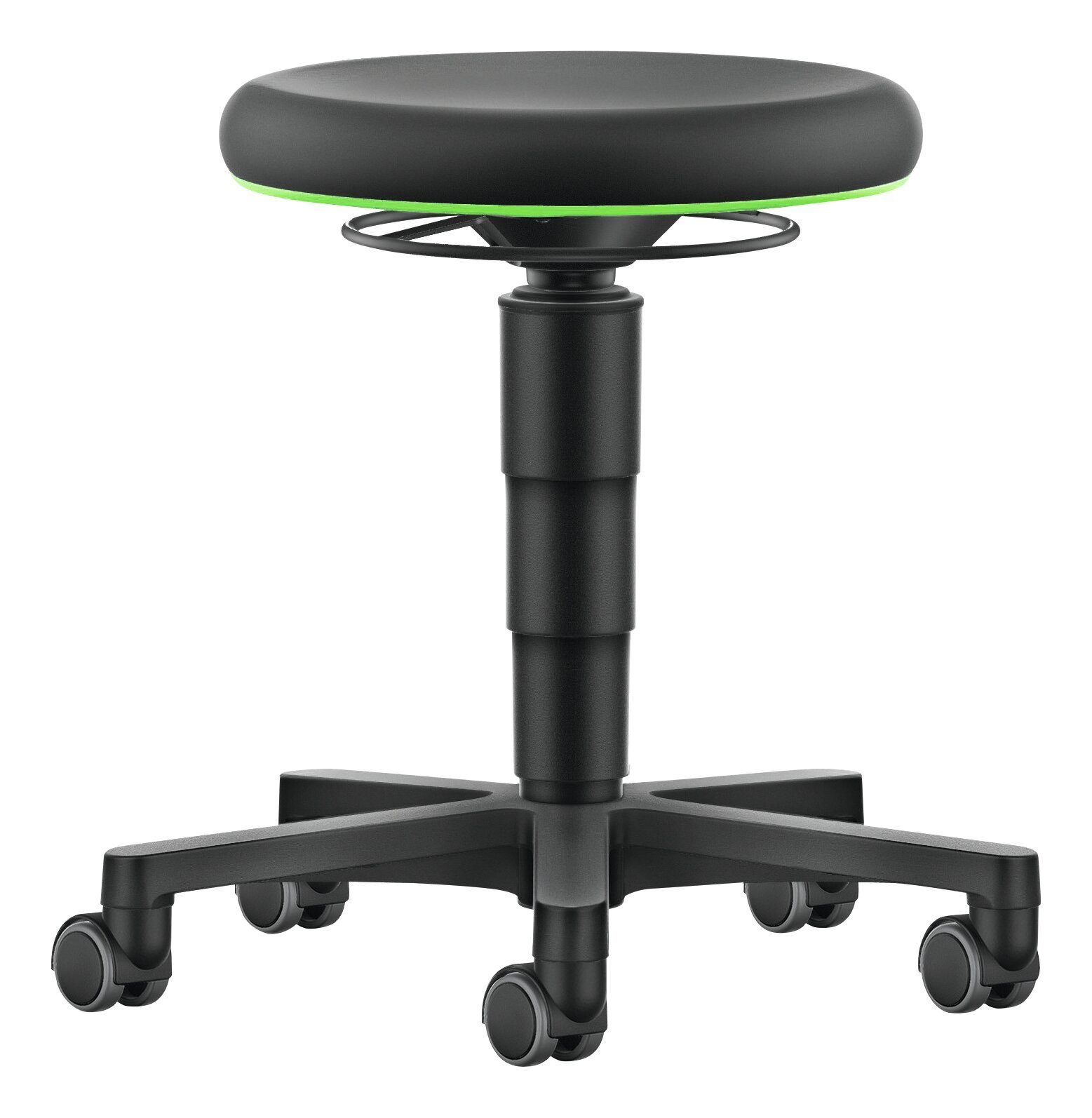 bimos Hocker, Drehhocker Integralschaum Sitzhöhe 450 - 650 mm mit Rollen