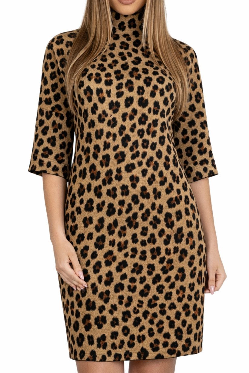 Mississhop Strickkleid Modisches Feinstrickkleid Longshirt in stilvollen Mustern M.423