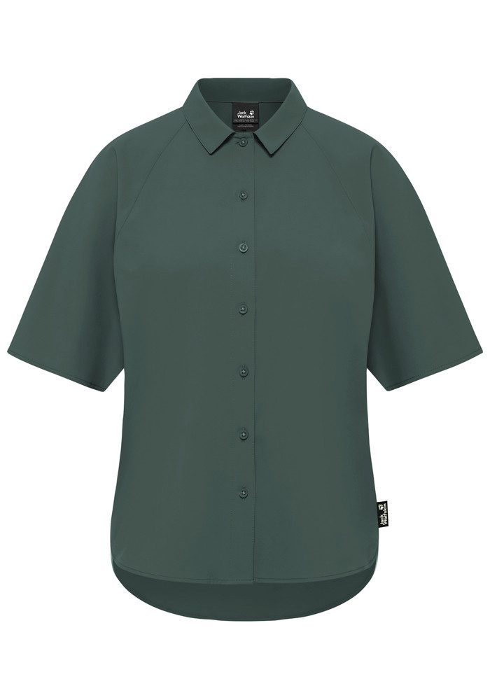Jack Wolfskin Kurzarmhemd SIERRA QUEST SS SHIRT W mit Karomuster, aus leichtem Gewebestoff, geruchshemmend