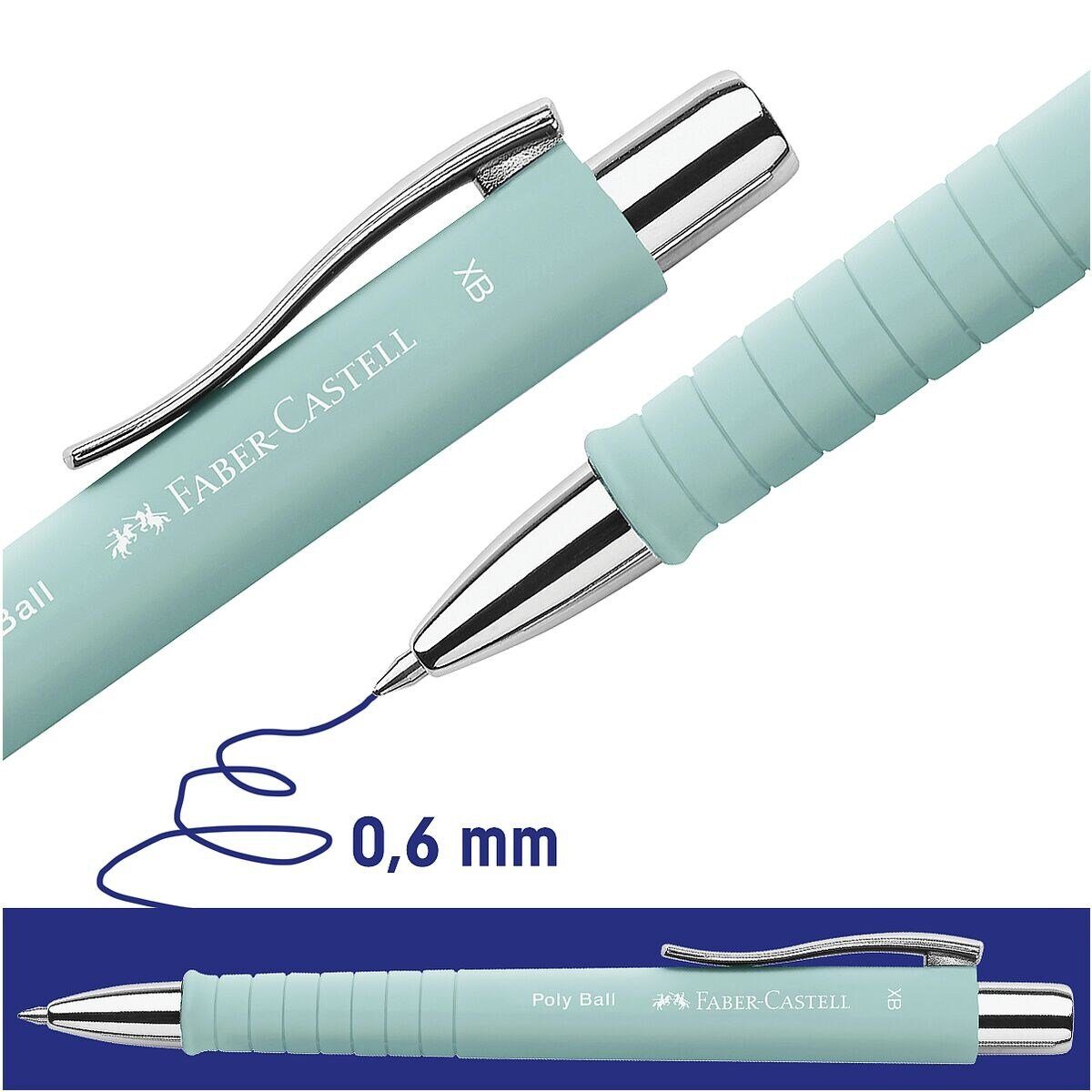Faber-Castell Kugelschreiber Poly Ball Colours XB, Strichstärke: 0,6 mm, dokumentenecht