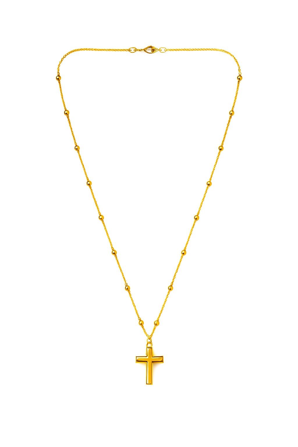 nhaos Kette mit Anhänger Damen Halskette mit Kreuzanhänger, 18 Karat vergol günstig online kaufen