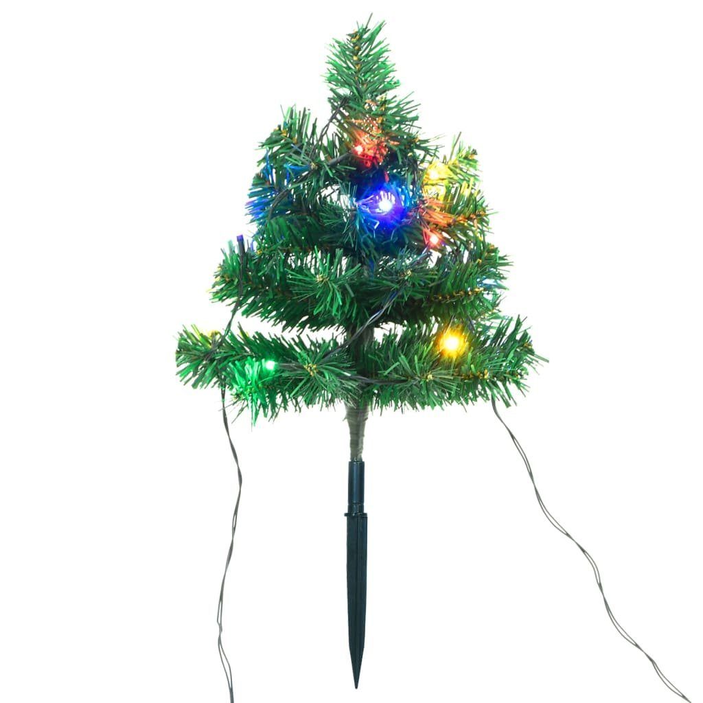 6 Baum Mehrfarbig cm Stk. PVC vidaXL Wegbeleuchtung 45 LEDs Weihnachtsbäume LED