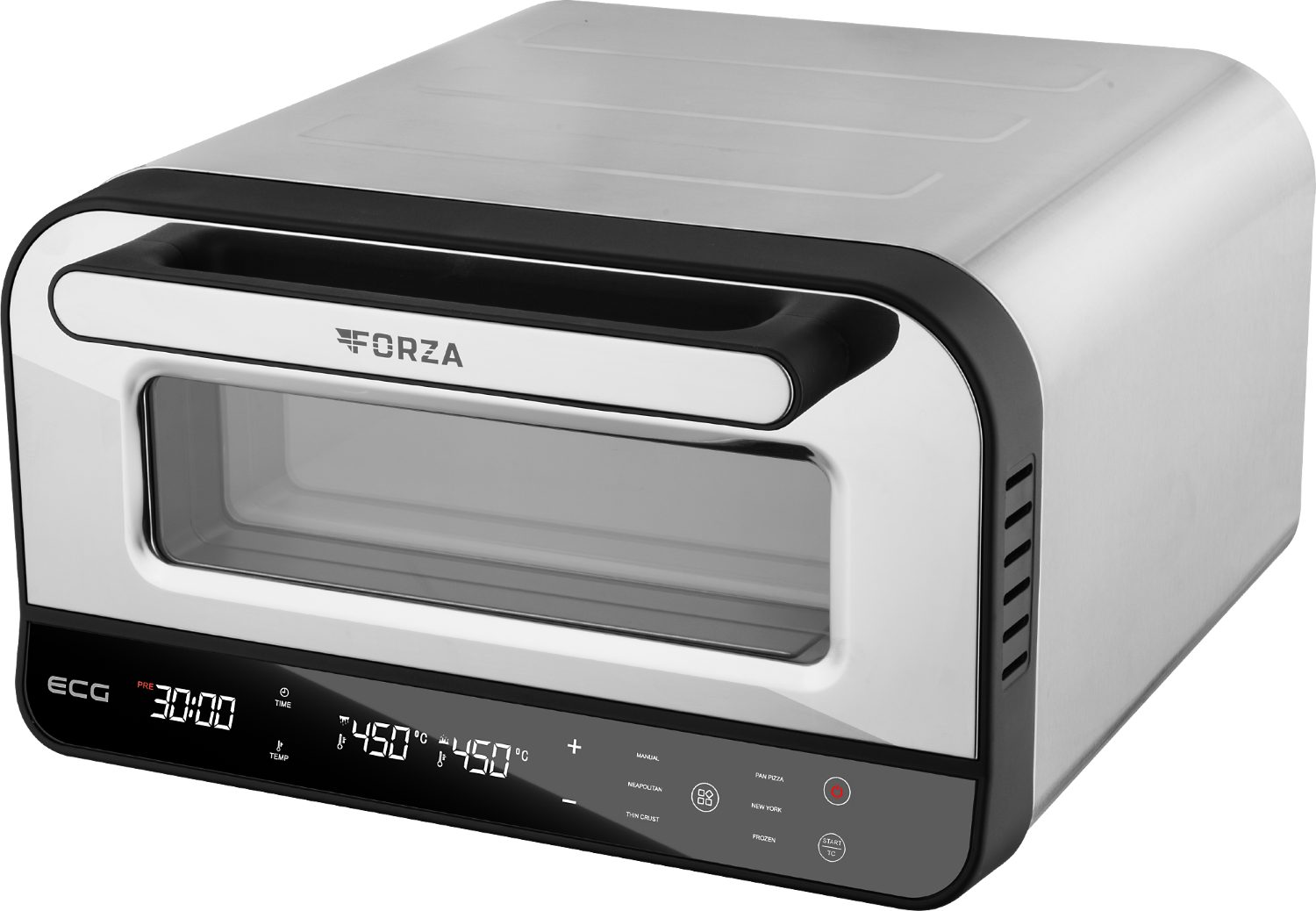 ECG Pizzaofen Forza 4500, Temperatur bis zu 450 °C
