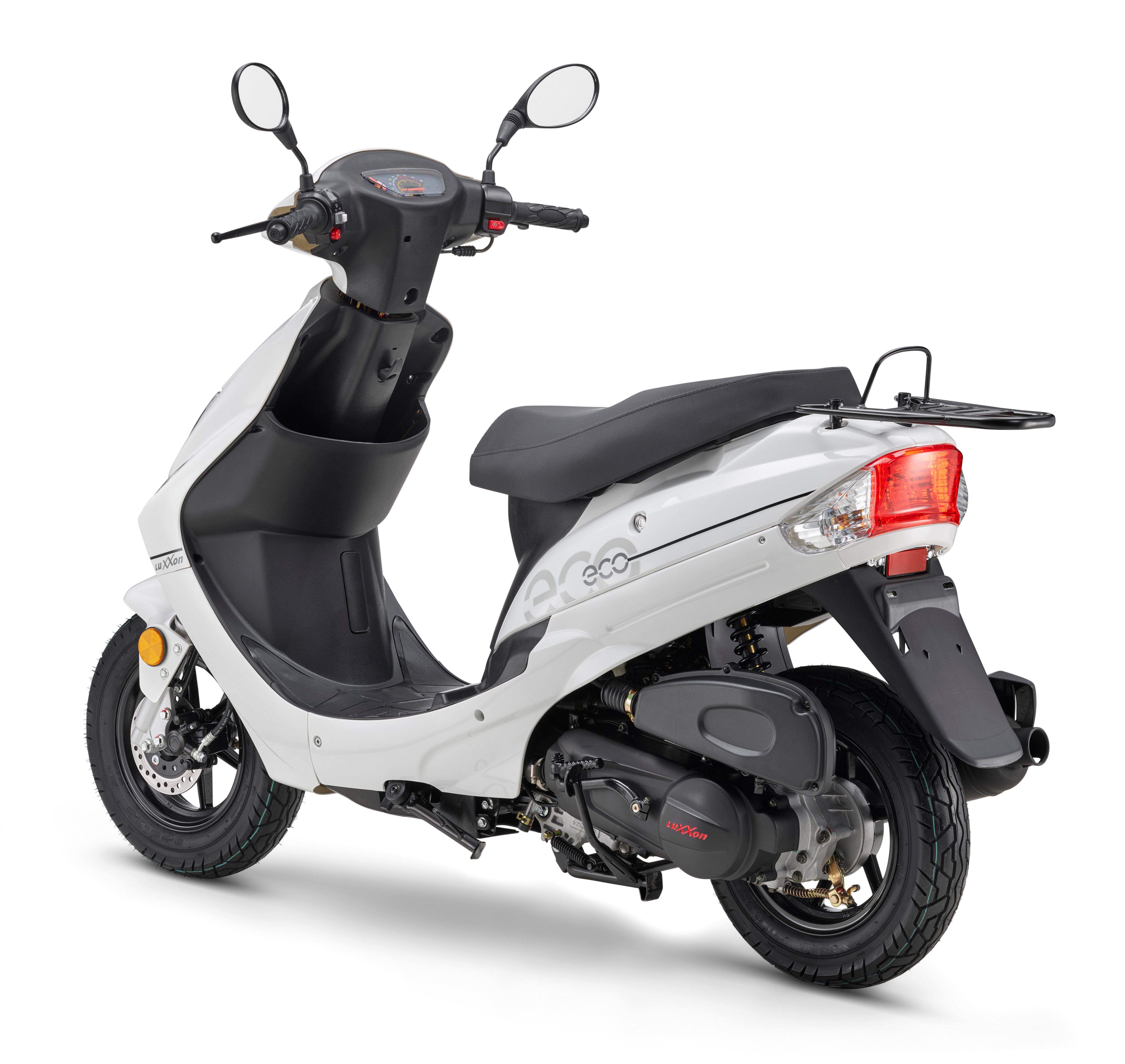 Luxxon Motorroller ECO (45km/h), 50 ccm, City-Roller, EFI, 50 ccm, 45 km/h, Euro 5, (Staufach, Roller, Scooter, Benzin), Euro 5, Kraftstoffeinspritzung (EFI), Lenkerschloss, Cityroller, 3 PS