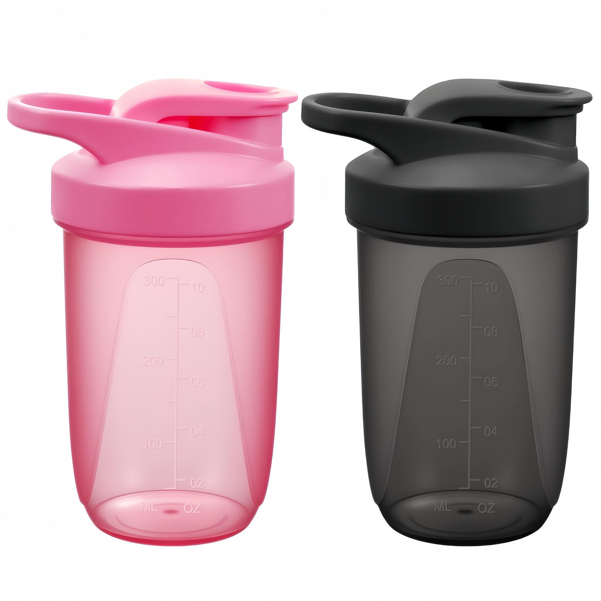 FOUORTUNATE-BEE Protein Shaker Shaker 2er Set 400ml Protein Shaker mit Skala Fitness Becher, Shaker für Fitness Studio Büro Reisen Protein Shake Smoothie