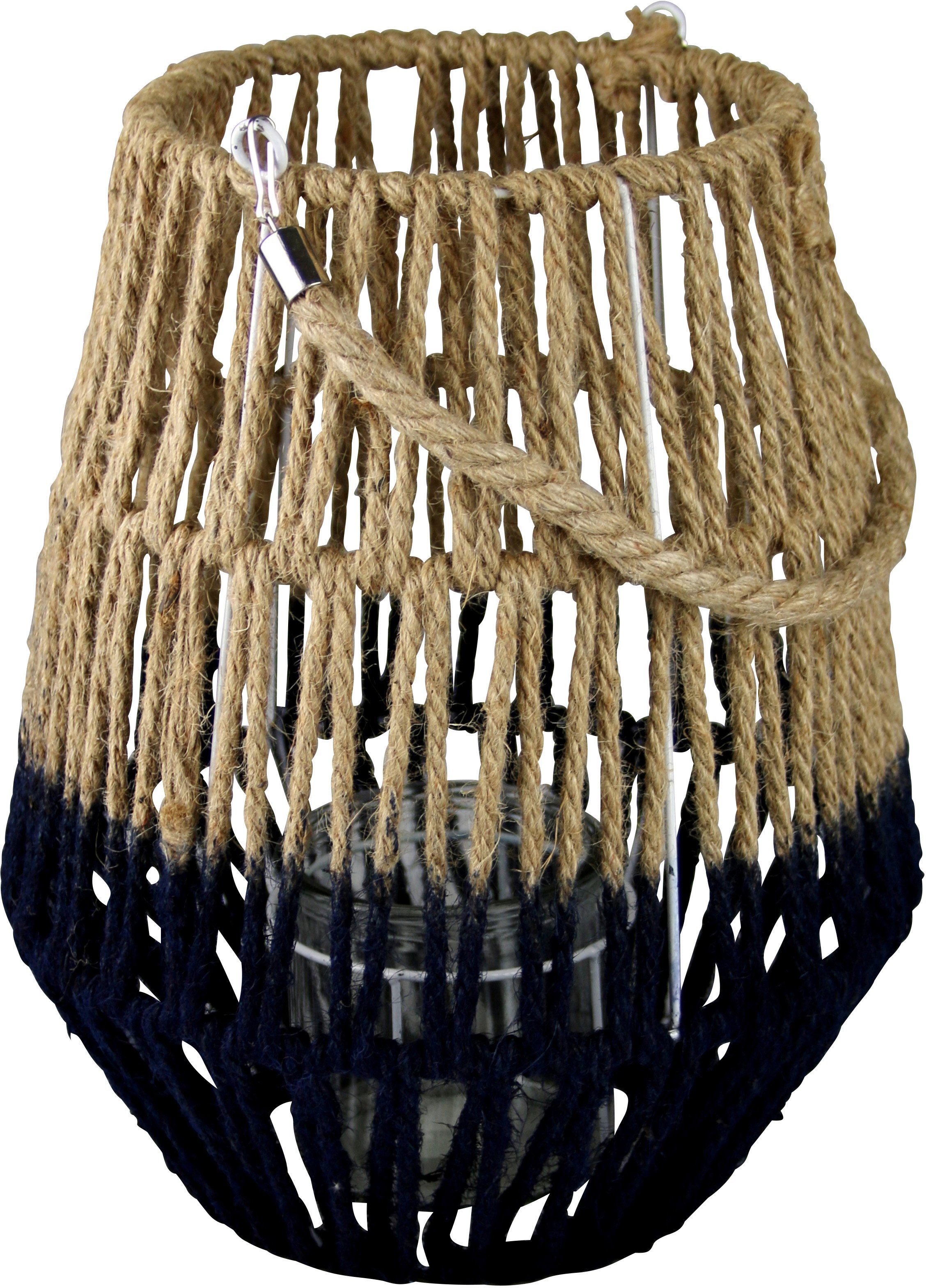 AM Design Kerzenlaterne (1 St), aus Sisal, mit Kordel | Kerzenhalter
