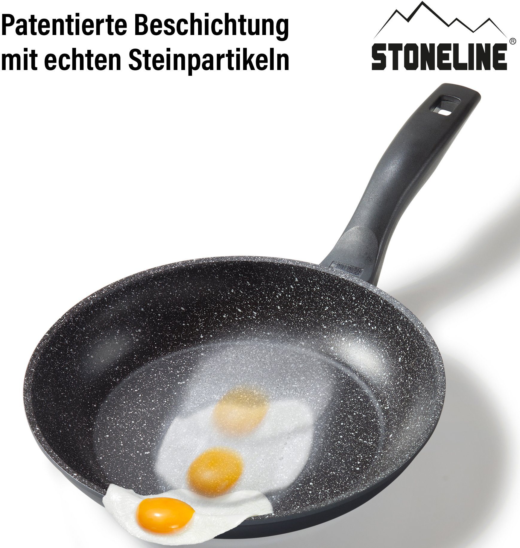 Keramikbeschichtung, STONELINE Induktion (1-tlg), Bratpfanne, STONELINE®- Aluminium
