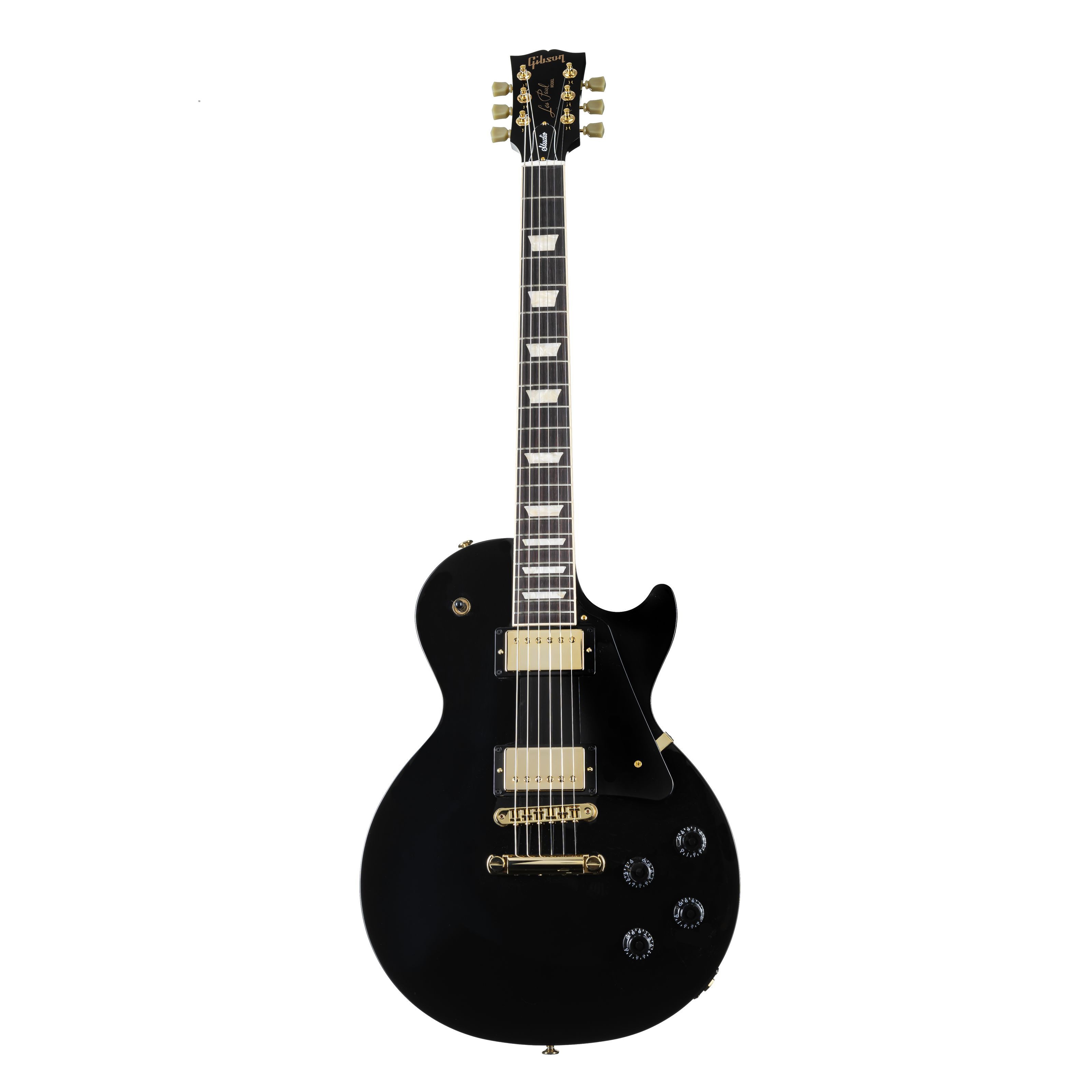 Gibson E-Gitarre, E-Gitarren, Single Cut Modelle, Les Paul Studio Ebony Gold Hardware - Single Cut E-Gitarre