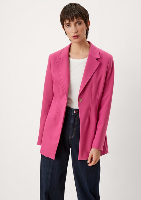 s.Oliver BLACK LABEL Jackenblazer Taillierter Blazer in Unicolor Ziernaht günstig online kaufen