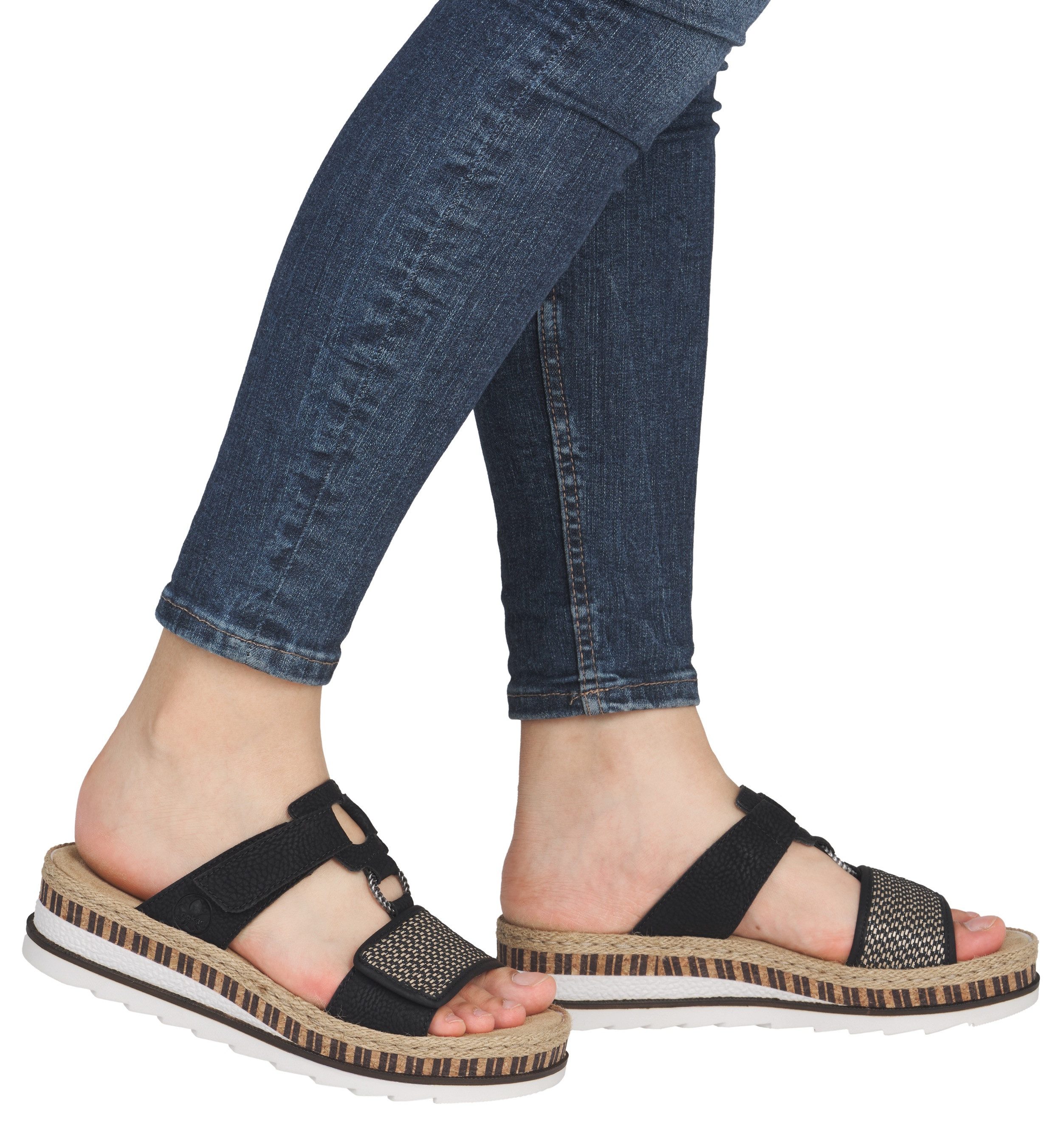 Rieker Pantolette, Keilabsatz, Sommerschuh, Schlappen mit weicher Innensohl günstig online kaufen