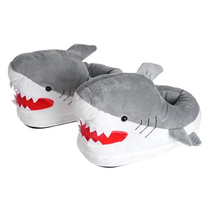 GalaxyCat Kuschelig warme Haifisch Hausschuhe Hai Pantoffeln Größe: 35 - 41 Hausschuh Hai Pantoffeln