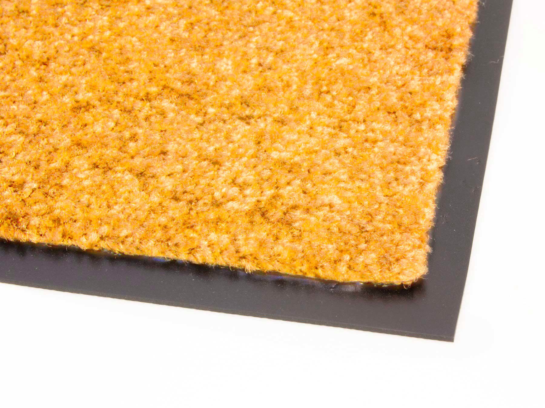 Fußmatte Schmutzfangmatte CLEAN Textil, waschbar Primaflor-Ideen in Schmutzfangmatte, ocker mm, UV-beständig, 8 PRO, rechteckig, Höhe: Uni-Farben