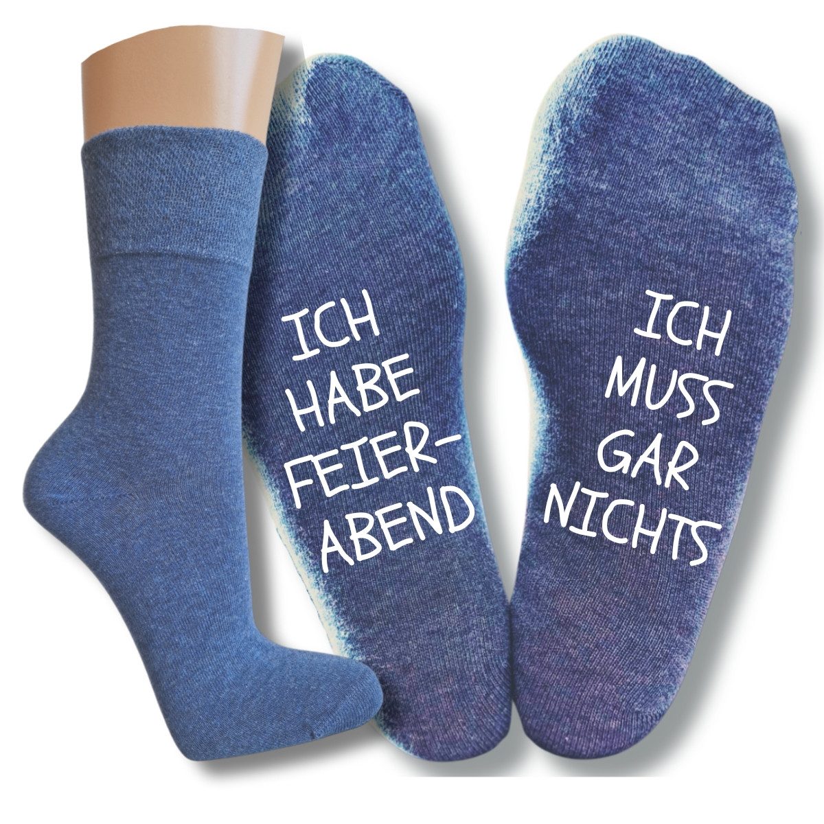 bentini Basicsocken Spruchsocken "Ich muss gar günstig online kaufen