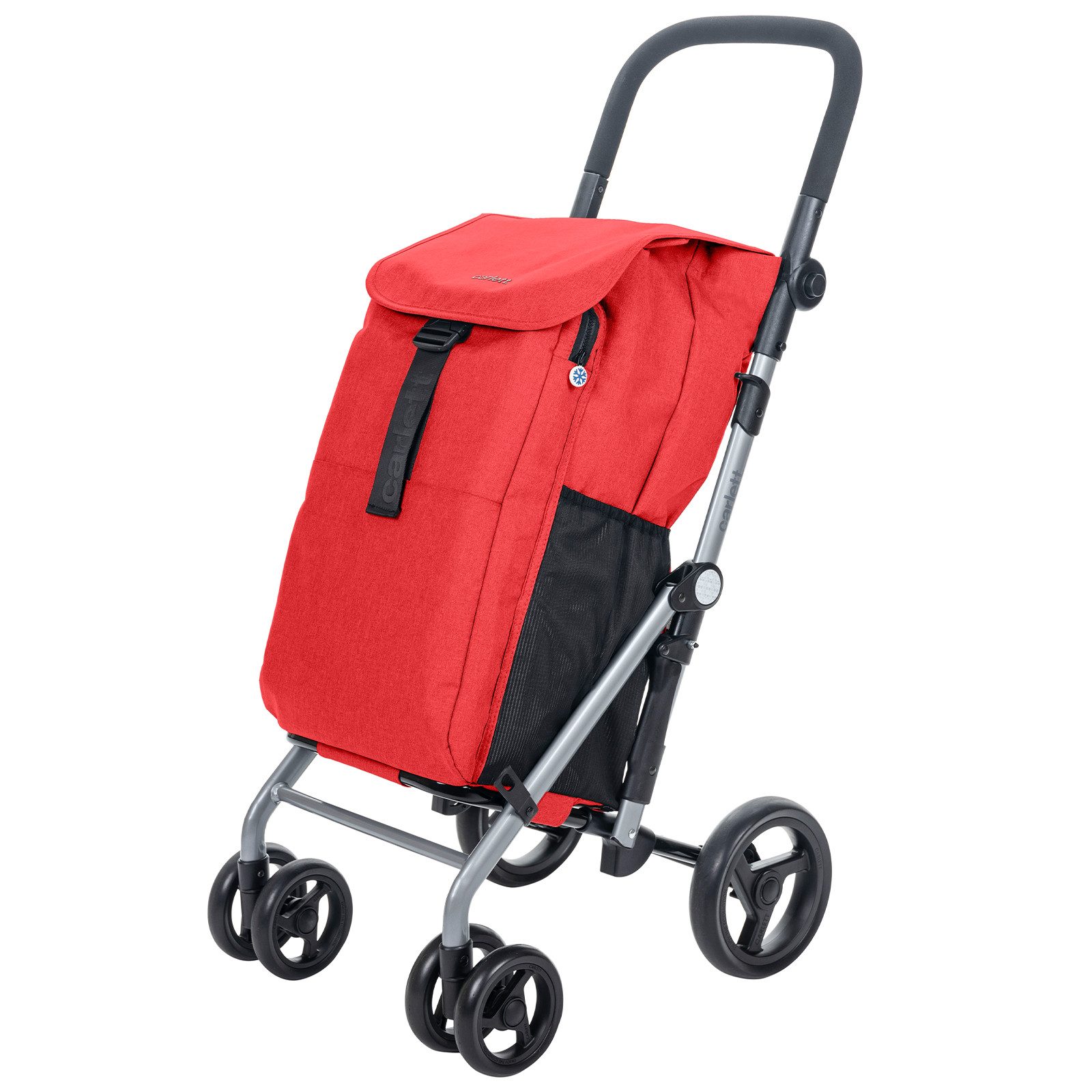 Carlett Einkaufstrolley Einkaufswagen Klappbar Grocery Trolley Shopping Cart, 53 l, Kühltasche 10L, eine Große Kapazität von 25 kg, Für Einkaufen