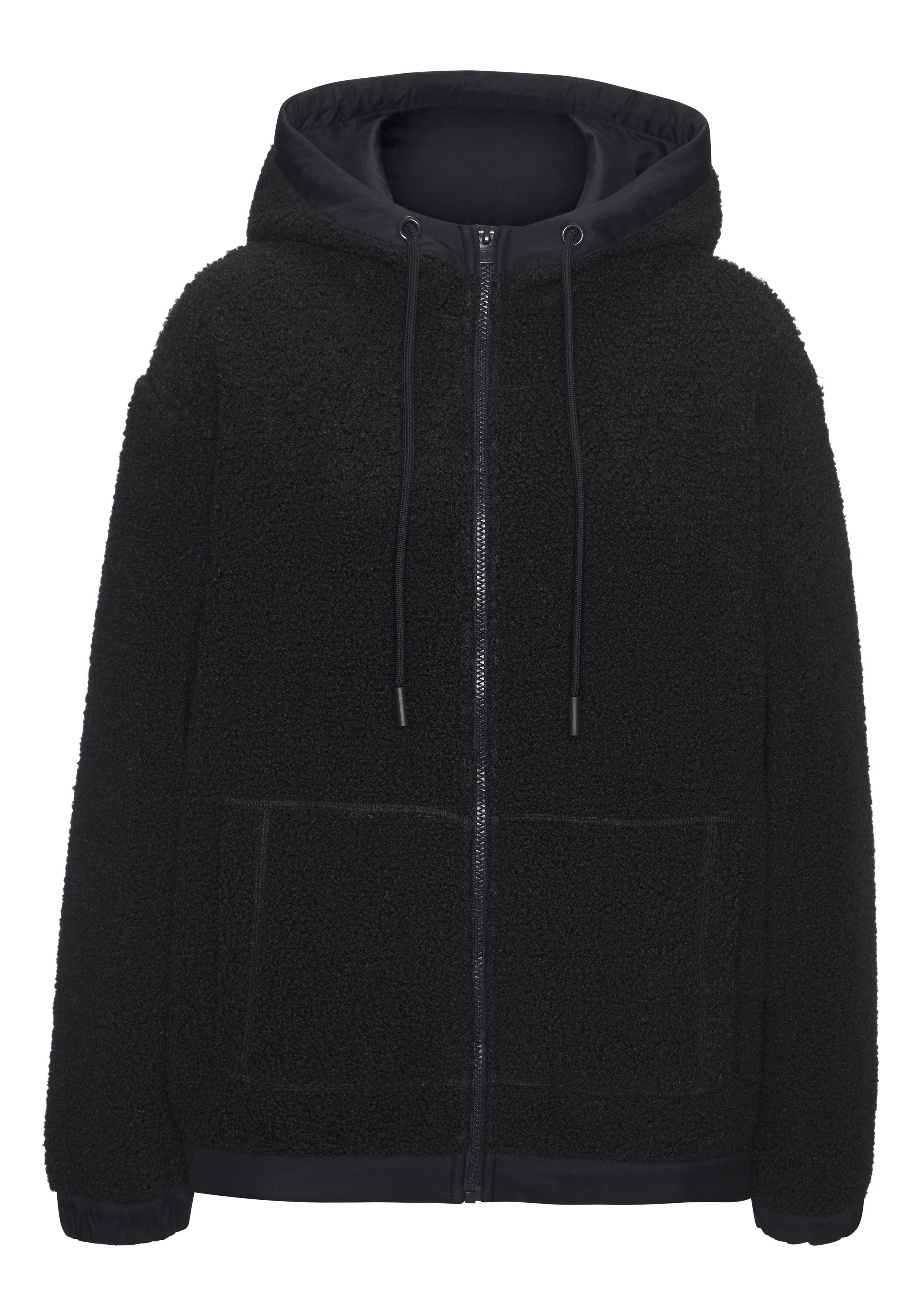 Elbsand Fleecejacke Übergangsjacke aus Teddy-Fleece mit verstellbarer Kapuze – Bild 2 von 5