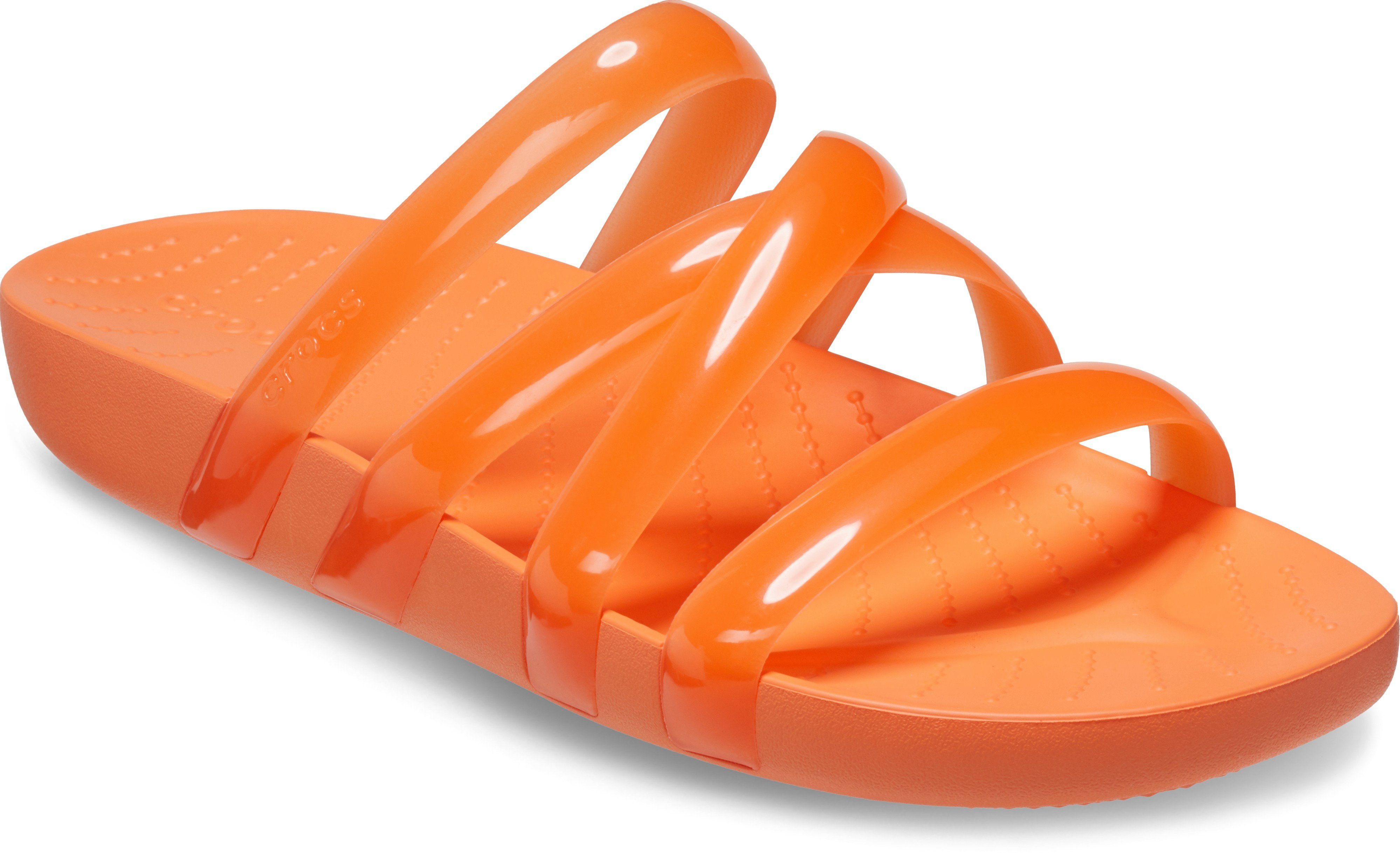 Crocs Splash Glossy apricot Strappy Badepantolette