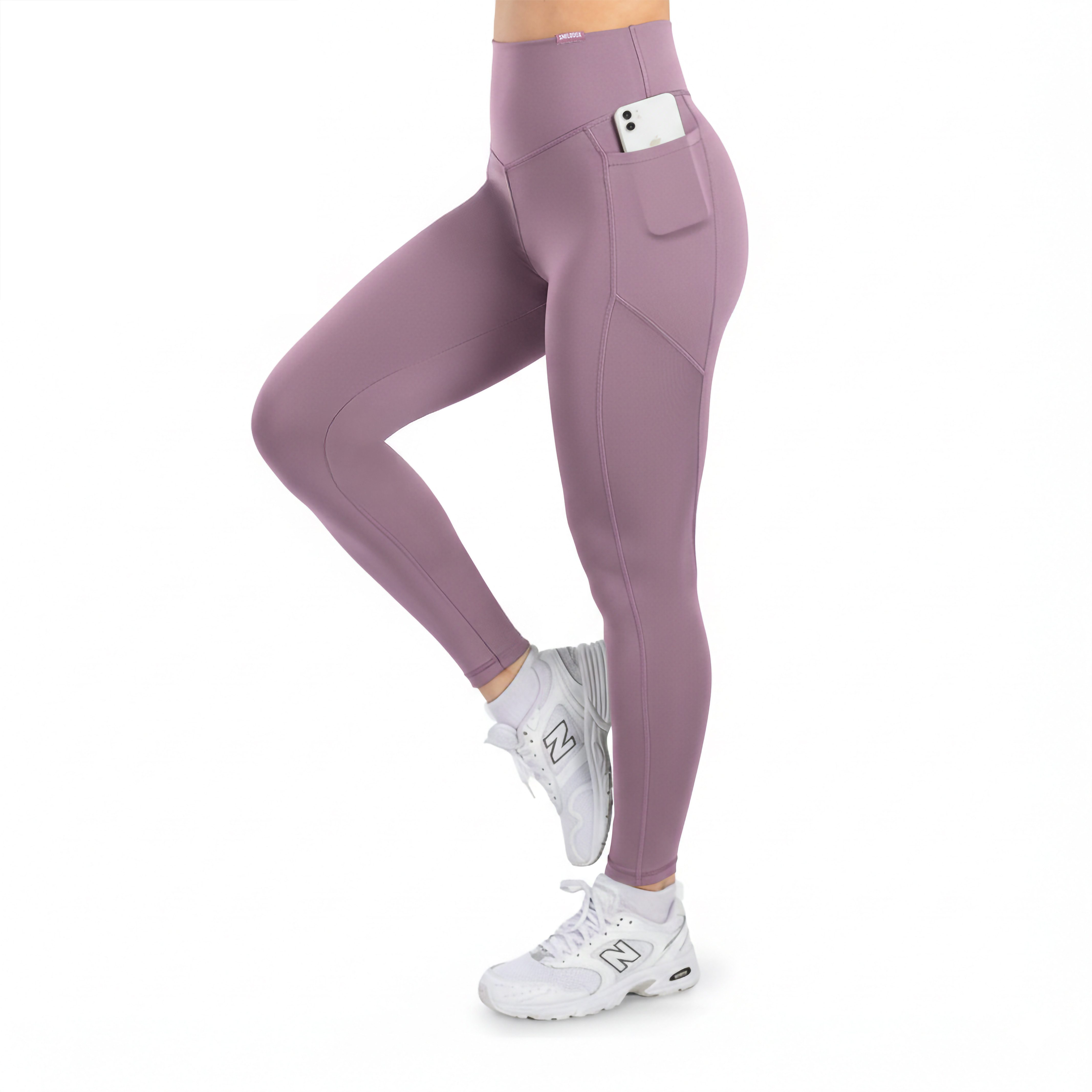 Smilodox Leggings SoftFeel Leticia, High Waist Yogahose mit seitlichen Taschen, Yoga atmungsaktiv, schnelltrocknend, 4-Wege-Stretch, Feuchtigkeitsabweisend