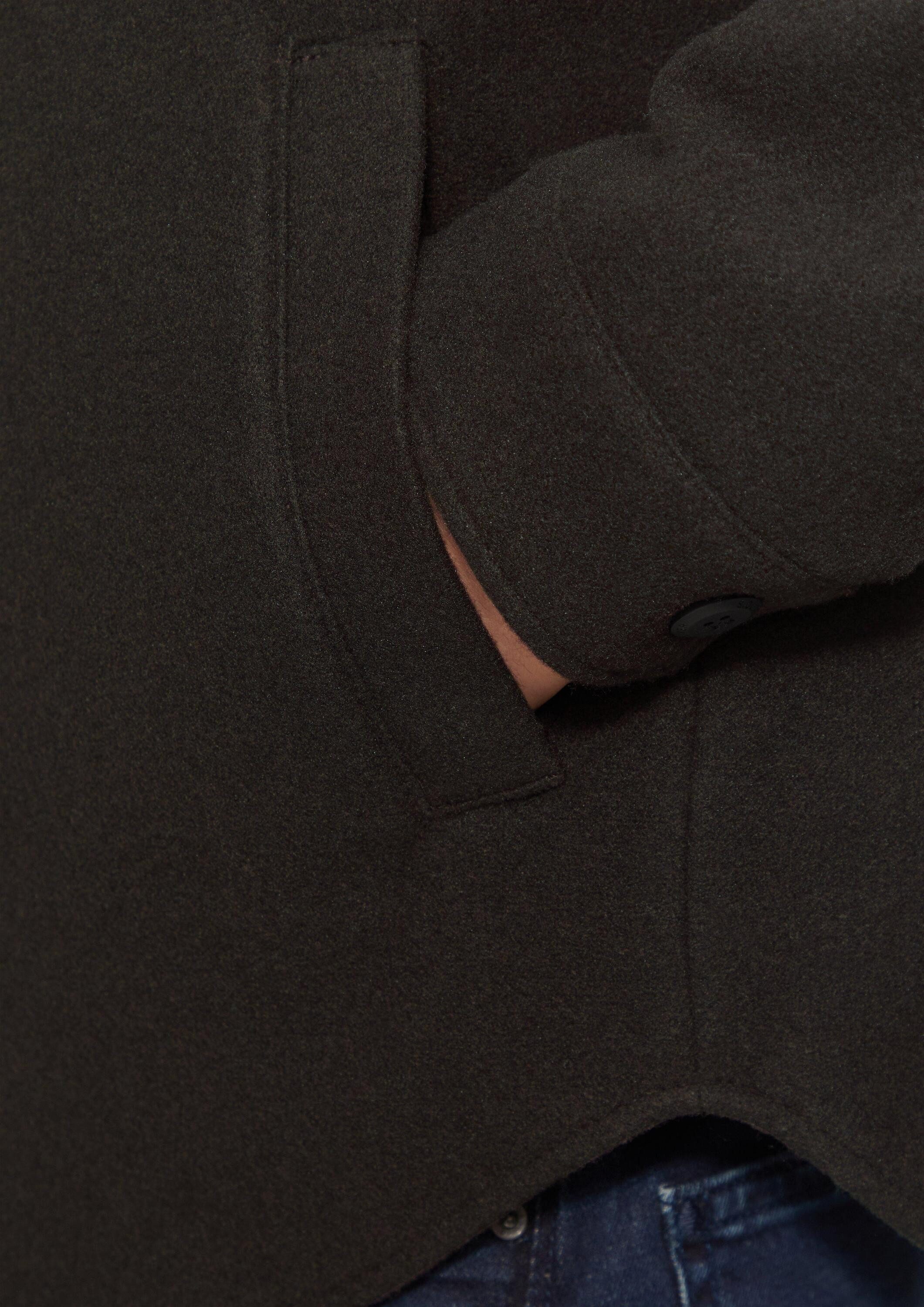 s.Oliver Funktionsjacke Outdoor-Jacke Wattiertes Overshirt in Woll-Optik