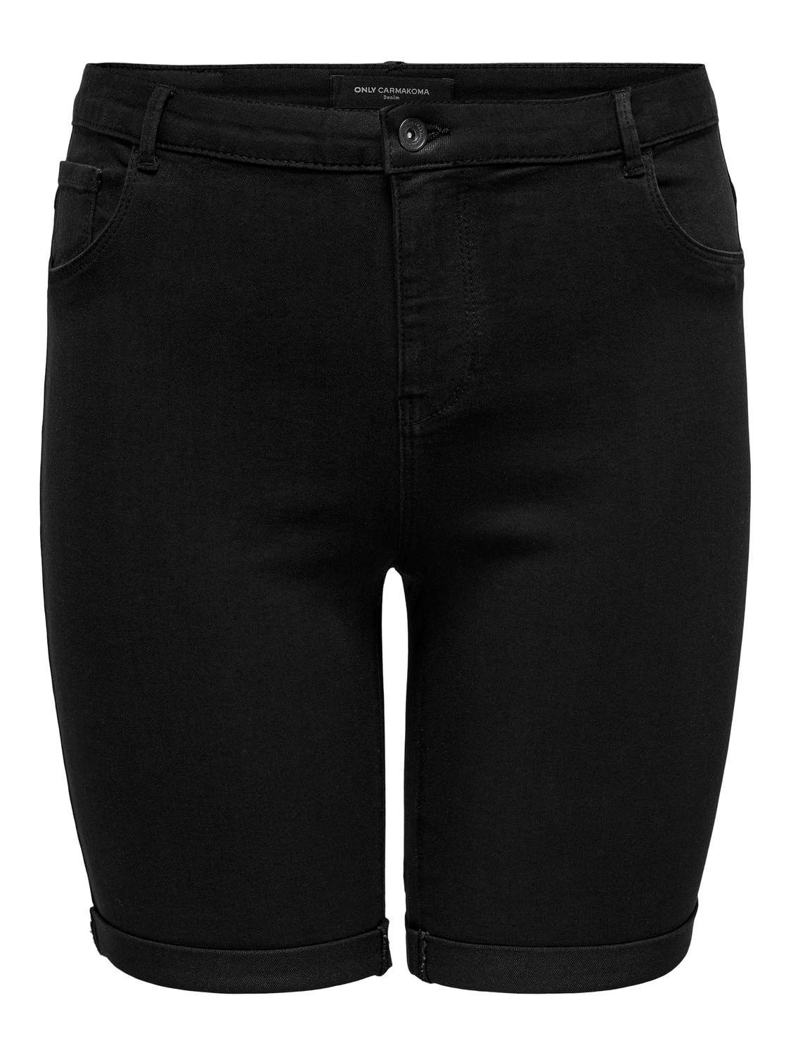 ONLY CARMAKOMA Jeansshorts CARTHUNDER LIFE REG LONG SHORTS DNM Viskosemischung, skinny fit – Bild 5 von 5