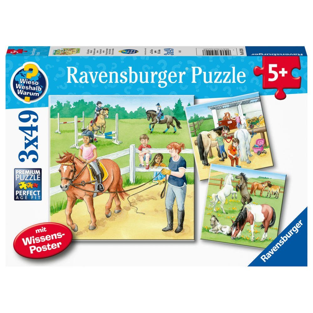 Ravensburger Puzzle Wieso Weshalb Warum Ein Tag auf dem Reiterhof, Puzzleteile