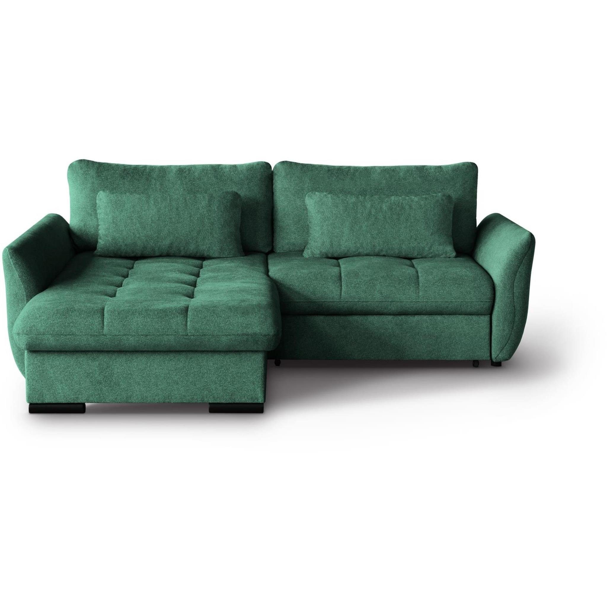 Sofa, cm mit Bettkasten, stilvoll Wohnzimmerecke, 240 Ecksofa 17) Federkern Schwarz inklusive Relaxfunktion, Corner (bubble Caro, mit Beautysofa