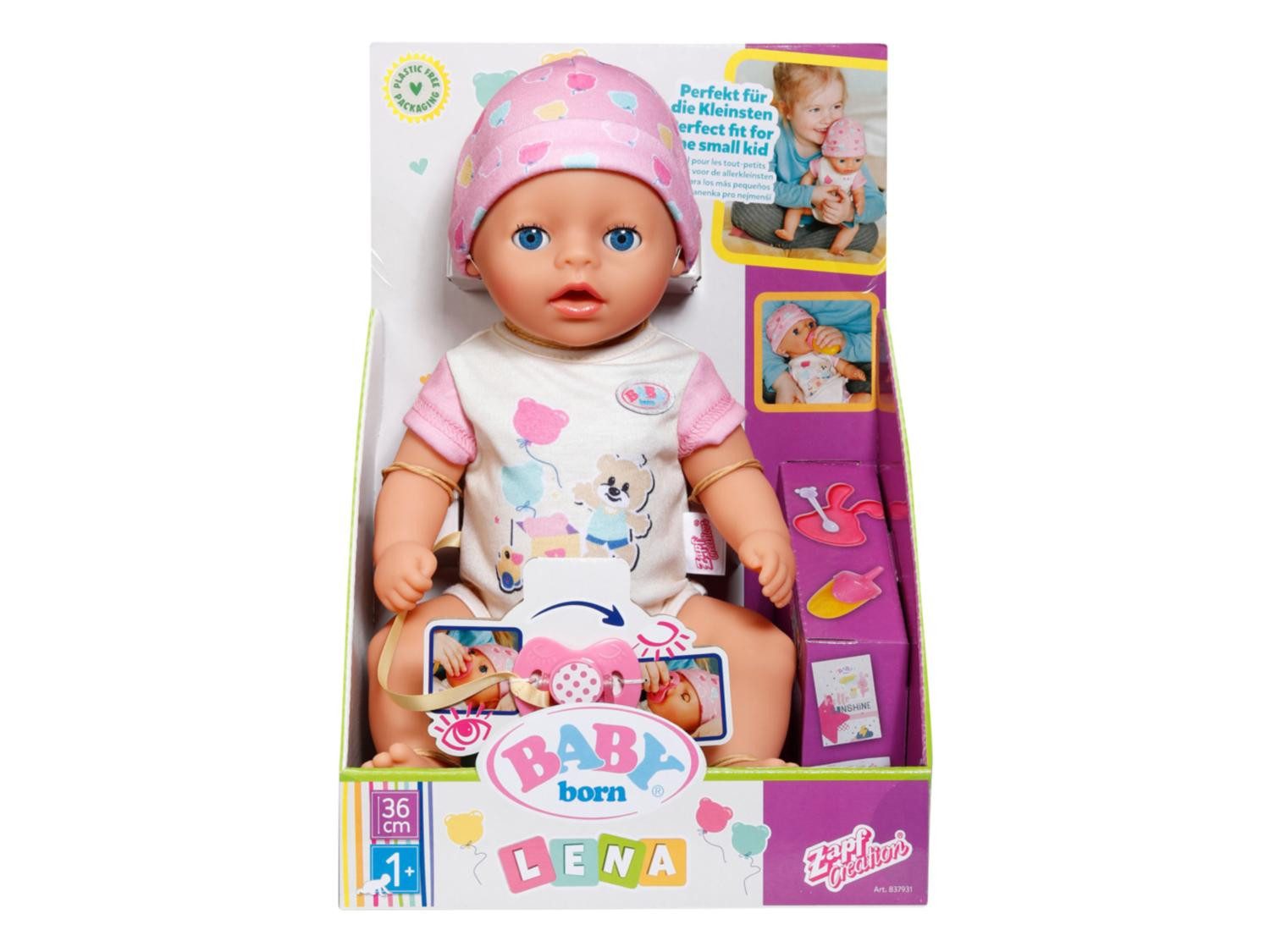 Zapf Creation® Anziehpuppe BABY Born Lena 36 cm Babypuppe Puppe Accessoires & Strampler ab 1 Jahr