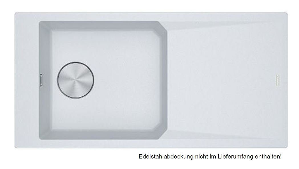 Einbauspüle FXG 611-100 100x50cm Druckknopfventil Abtropffläche reversibel Glacier