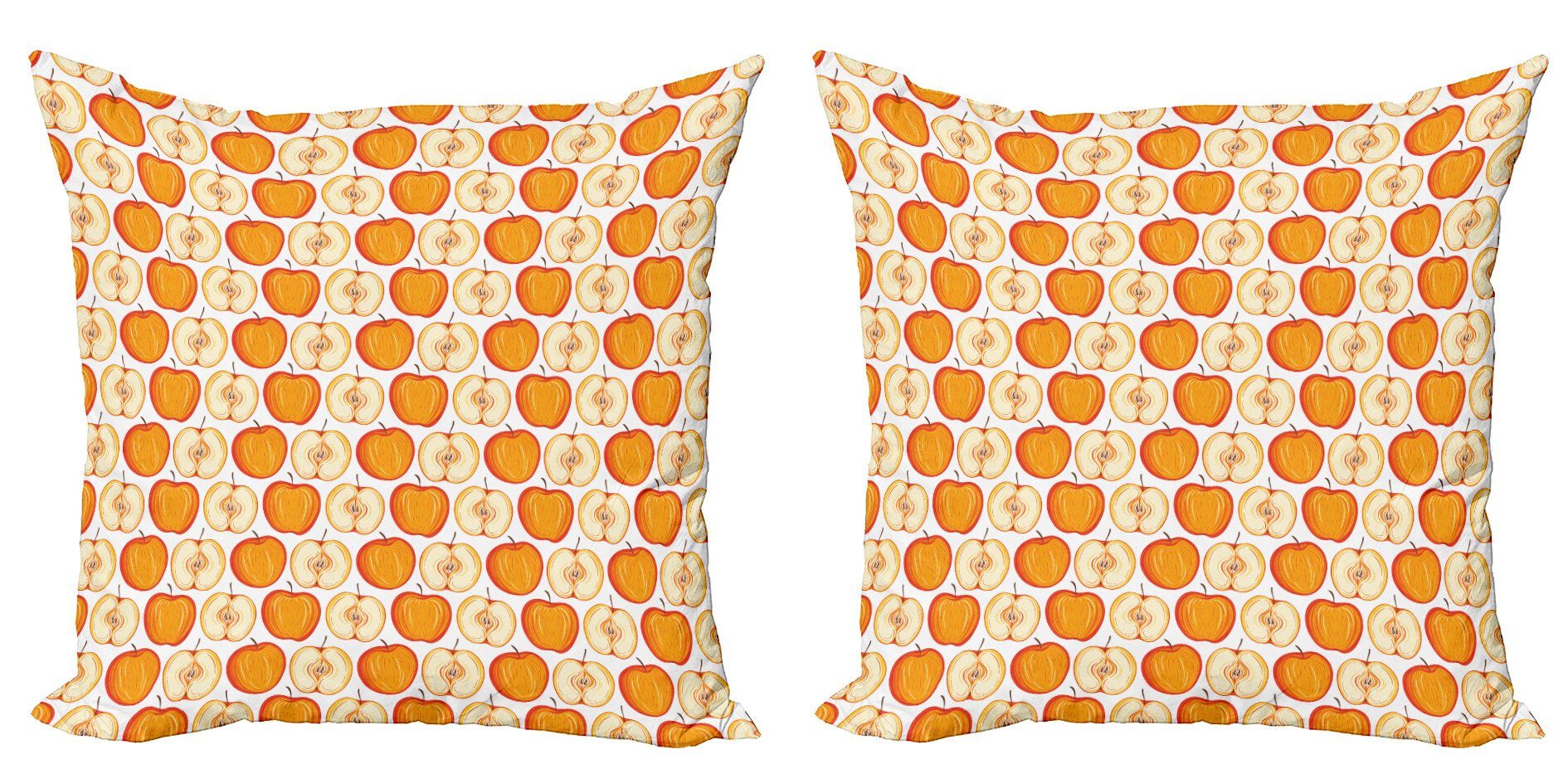 Kissenbezüge Modern Accent Doppelseitiger Digitaldruck, Abakuhaus (2 Stück), Apfel Warmen Farben Fruity Artikel