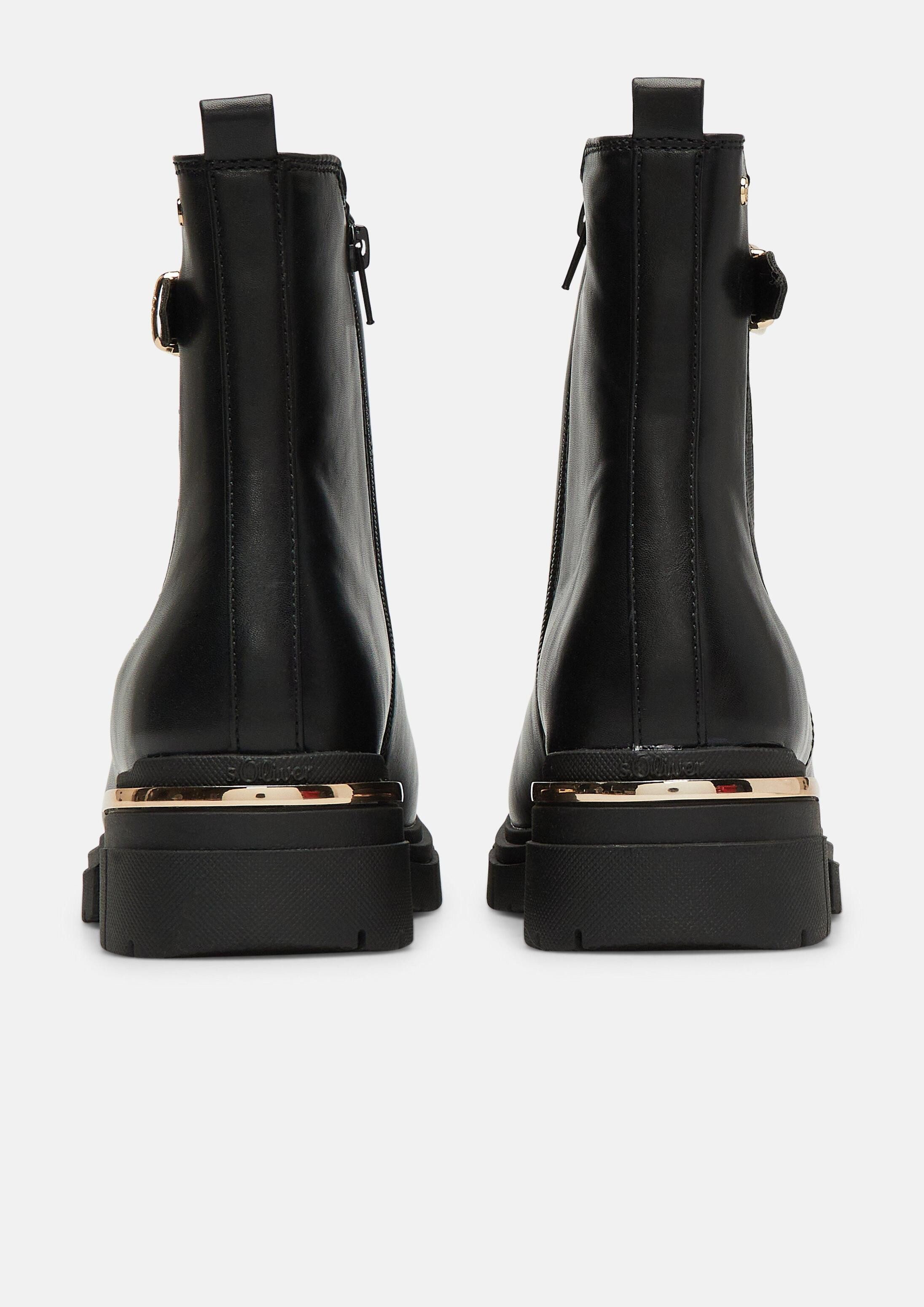 s.Oliver Chelsea boots Stiefel Chelsea Boots in Leder-Optik mit Schnalle – Bild 2 von 3