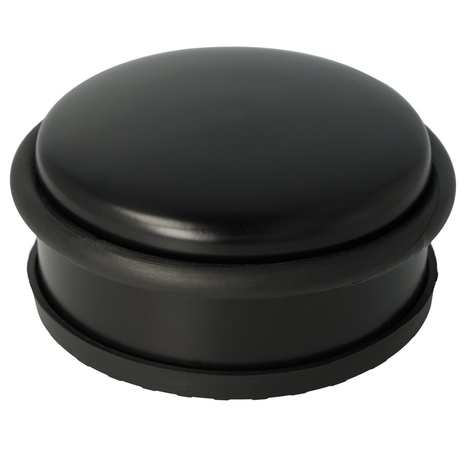 WESTCOTT Bodentürstopper Türstopper aus Edelstahl rund Schwarz, 1,2kg Eigengewicht, rutschfest (1 St), ⌀ 10cm, Höhe 4cm