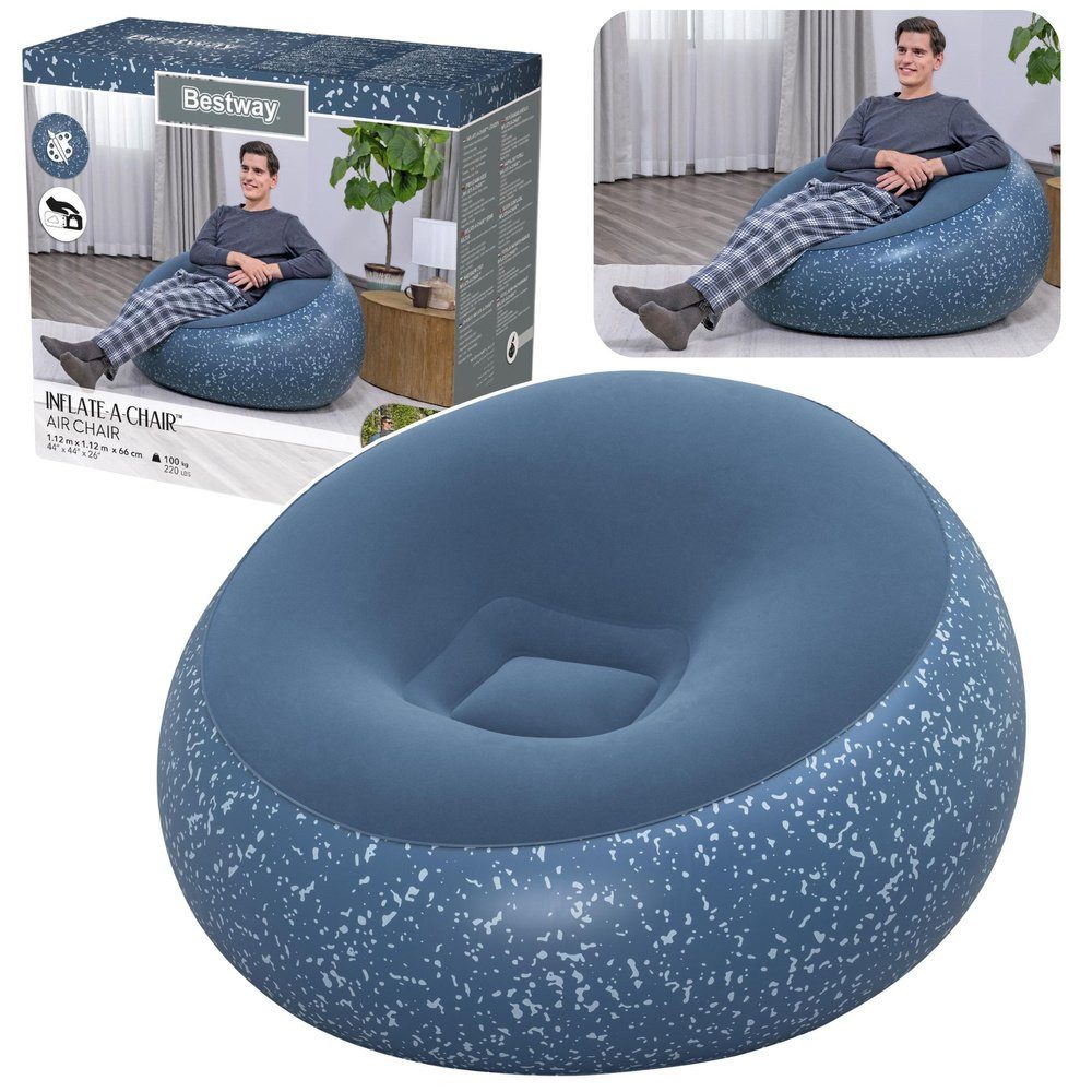 BESTWAY Whirlpoolsitz Aufblasbarer Blauer Stuhl Bestway 75154