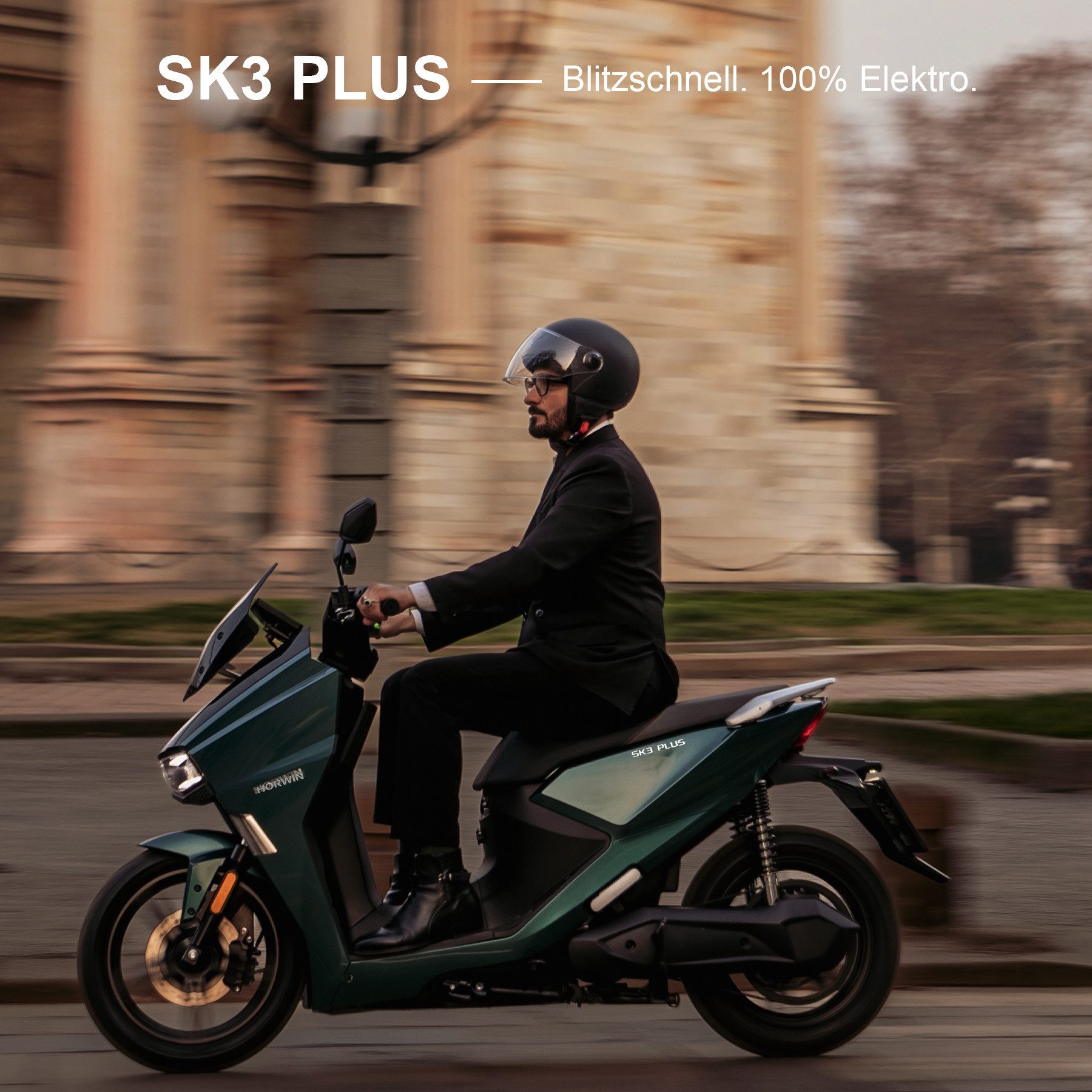 Vankel E-Motorroller SK3 PLUS 72V 4500W Motor 90AH 105km/h Bis zu 200km L3e, 4500 W, 105 km/h, 2x45Ah Batterie, Alarmsystem, Handy USB-Ladesteckdose.